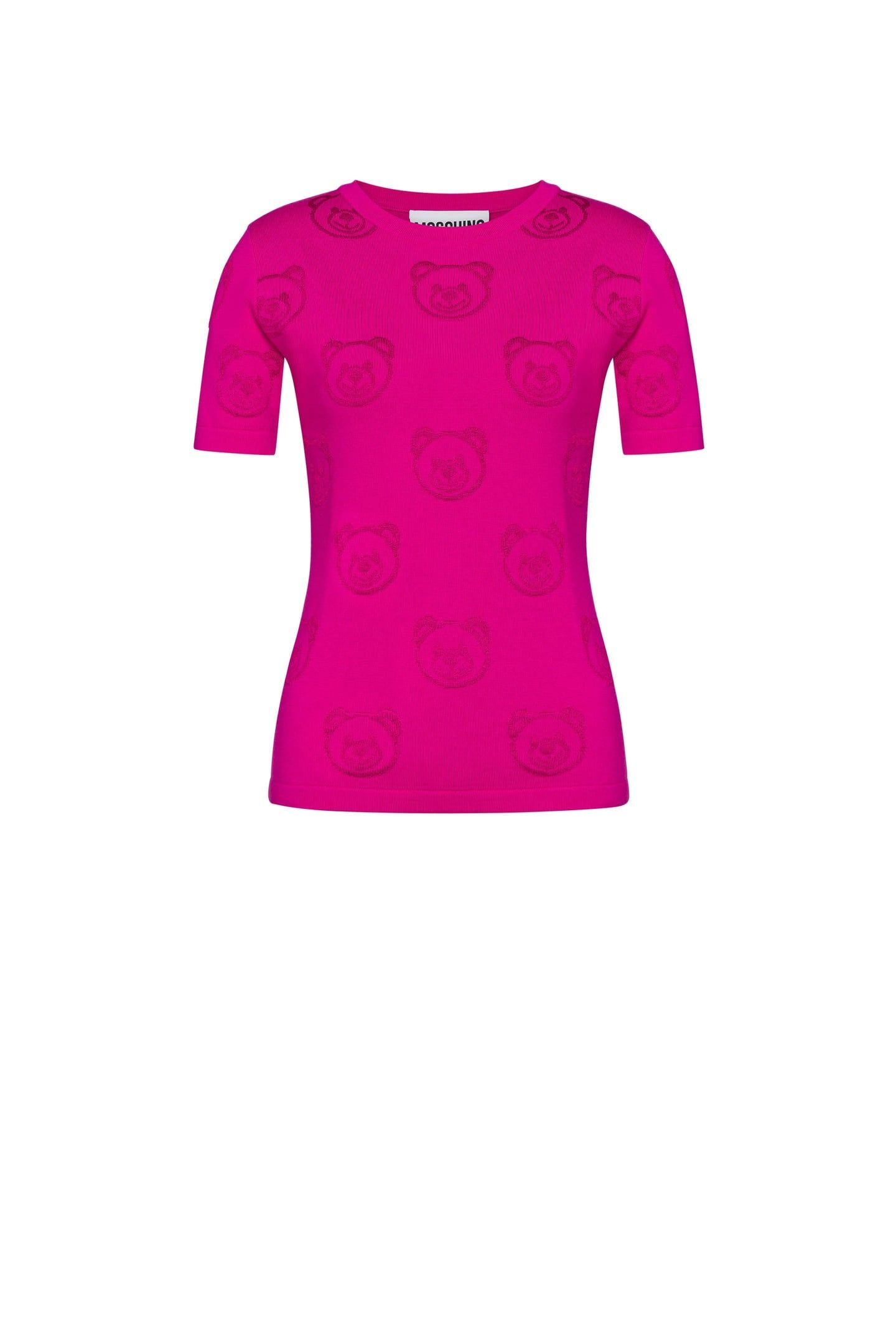 ALLOVER TEDDY BEAR KNIT TOP FUCSIA 3