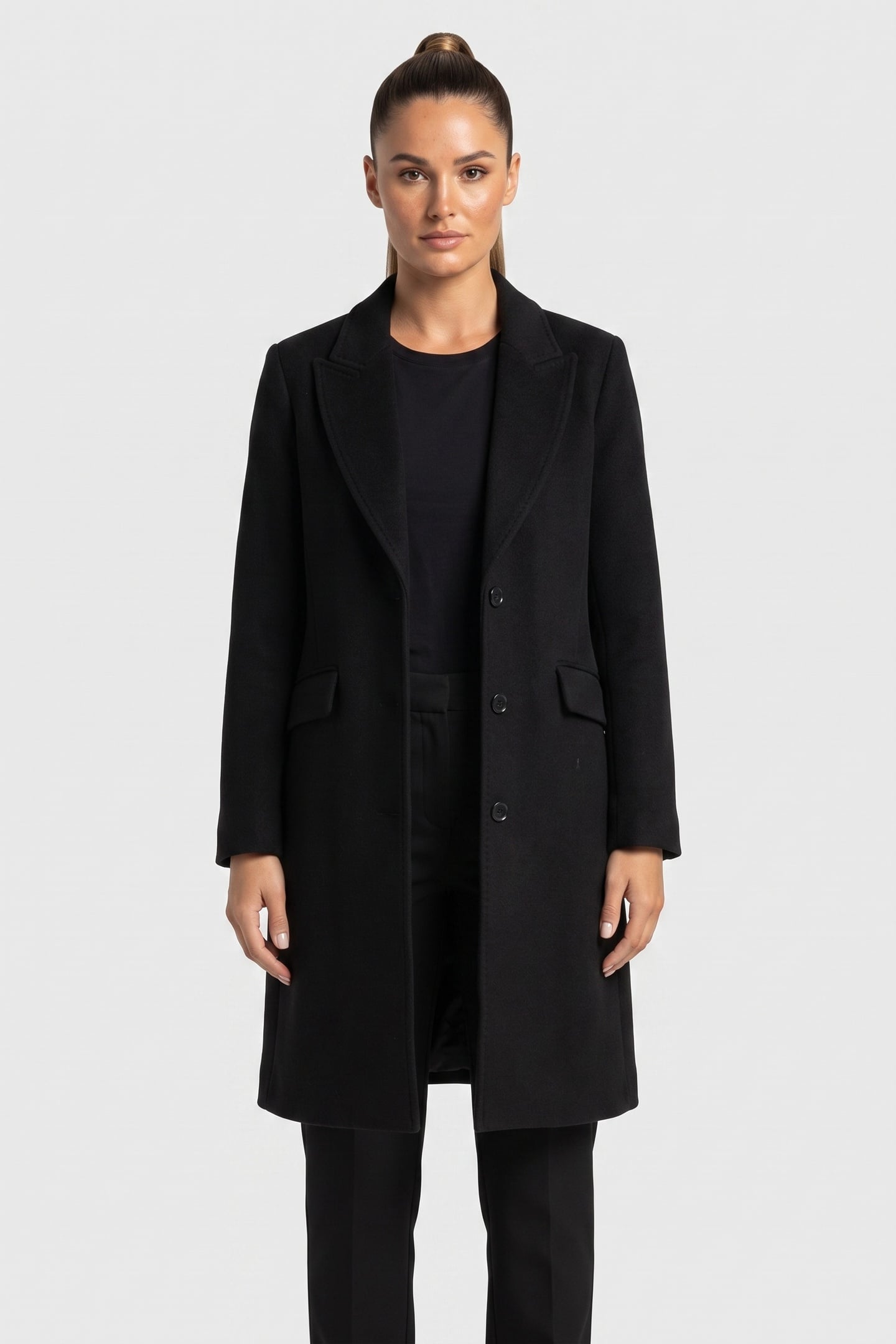 ES HOLLIE COAT BLACK 1