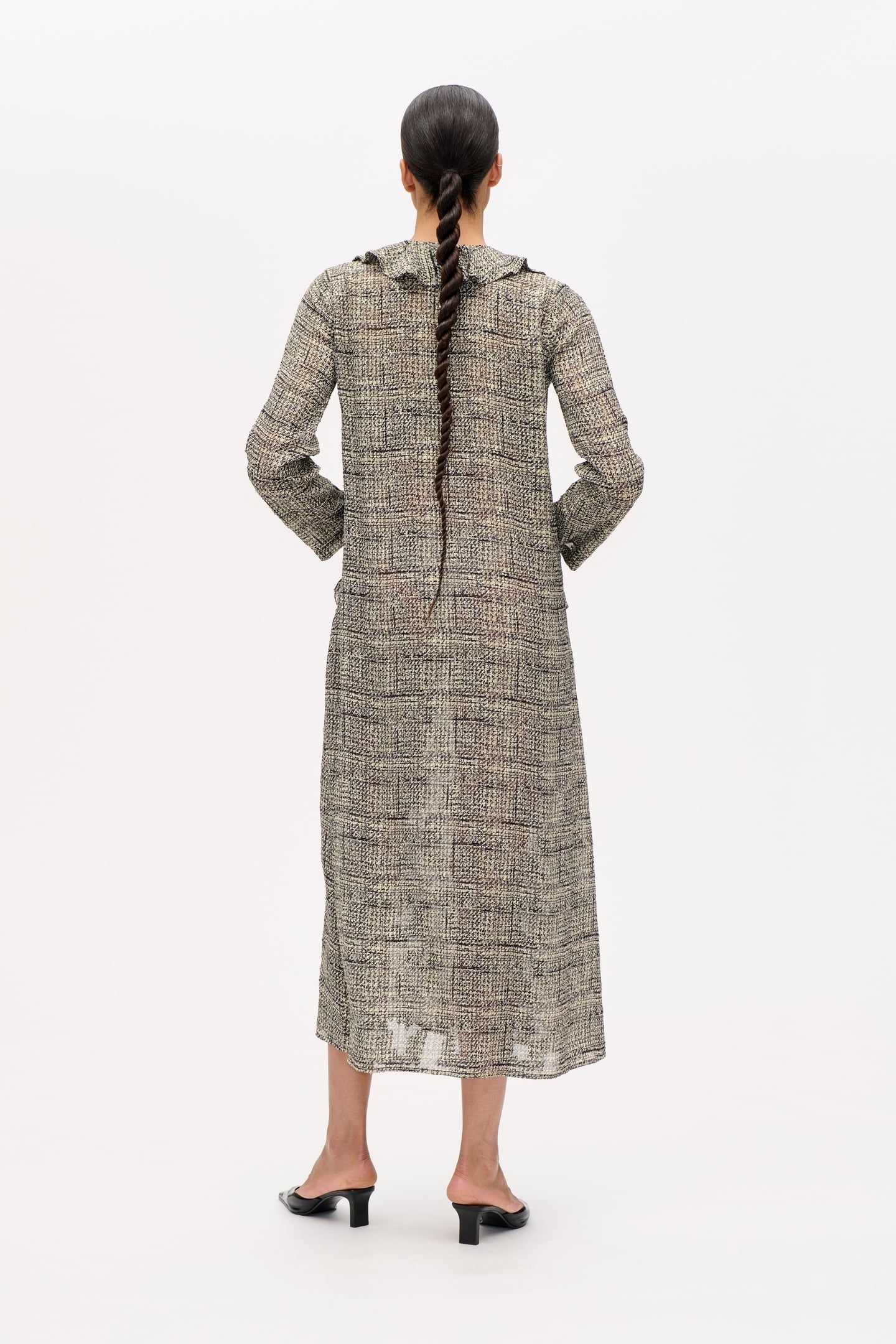 ANNICKEN DRESS YELLOW PRINTED TWILL 2