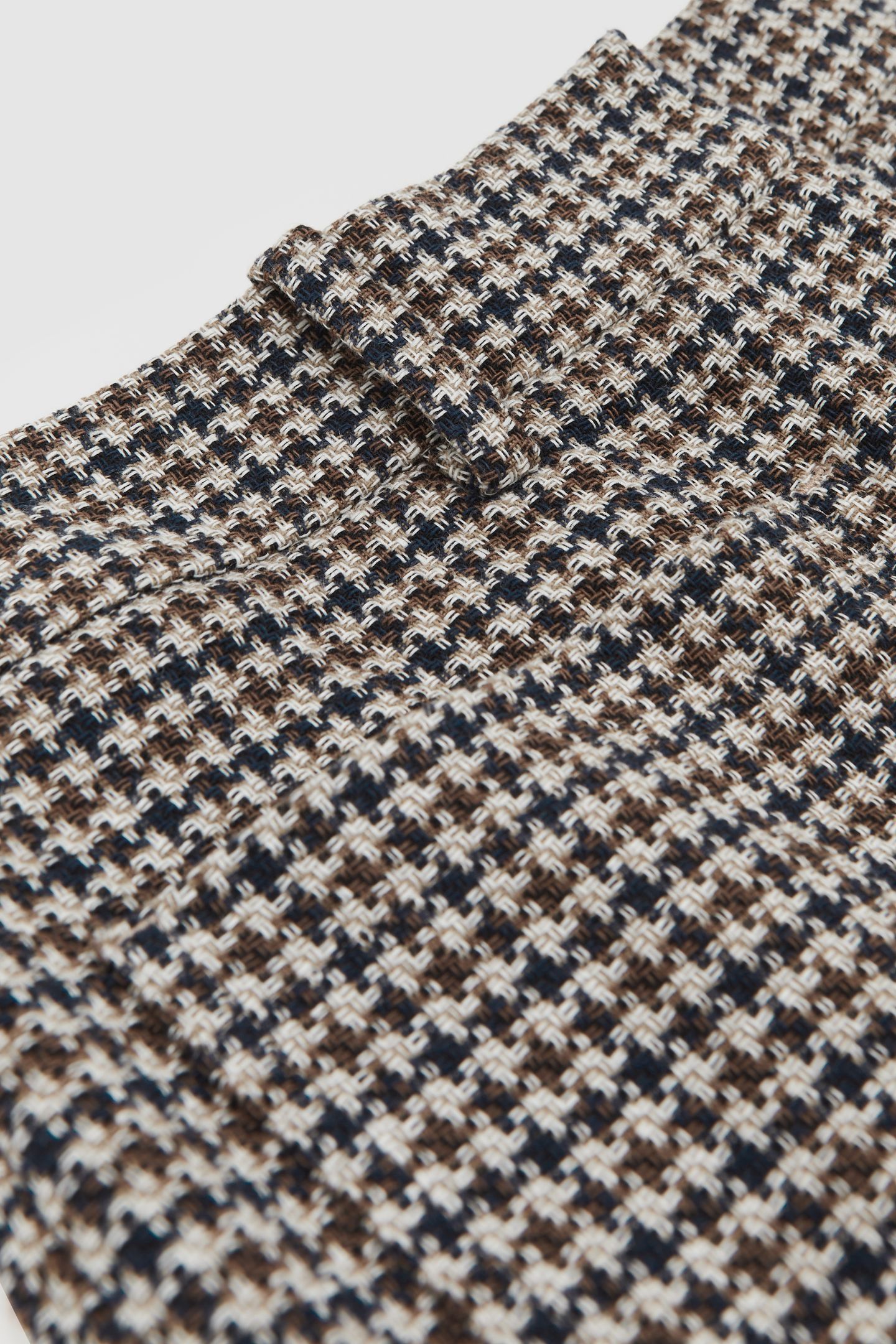 CHECK FLARE LEG TROUSER NAVY NEUTRAL CHECK 6