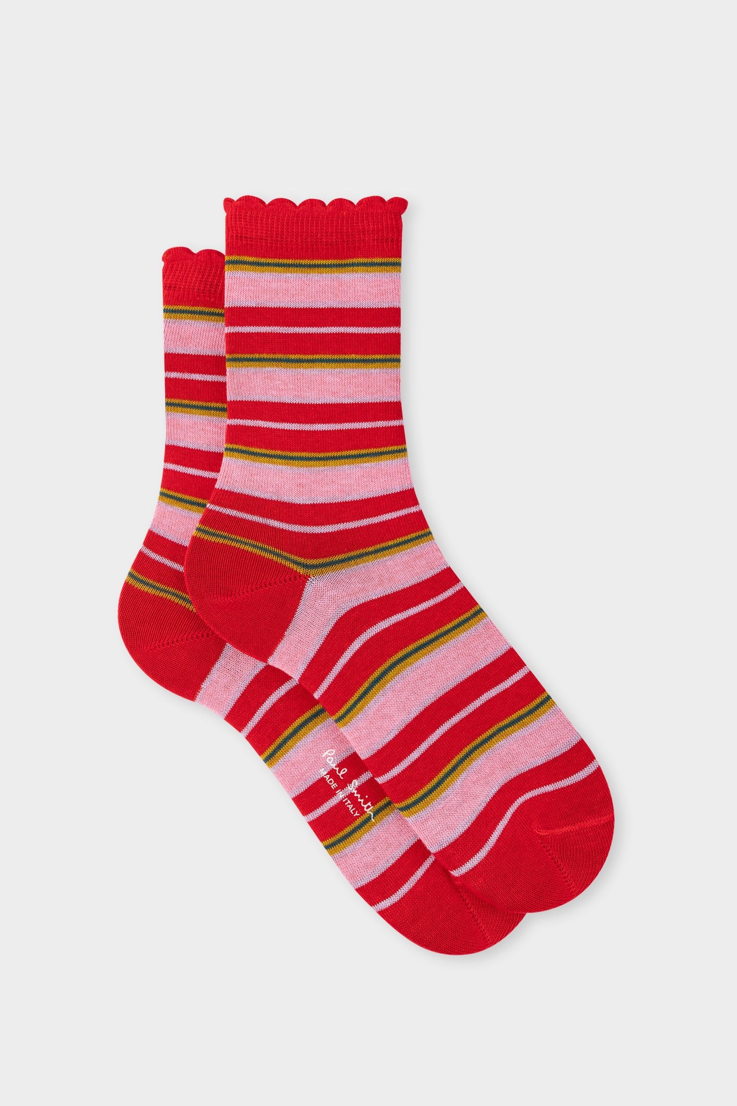 WOMEN SOCK EMILIA STRIPE RED 2