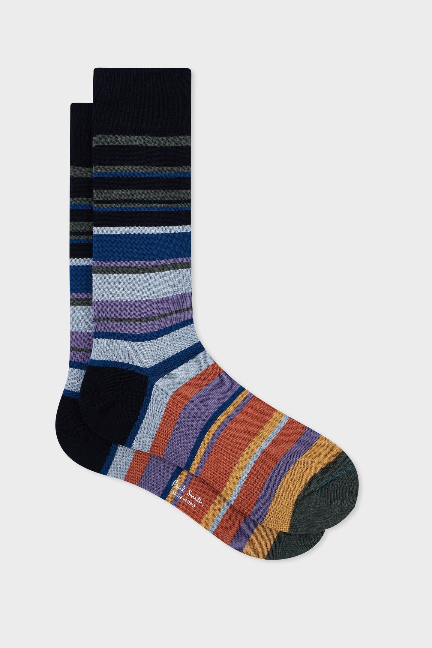 MEN SOCK GABE STRIPE AW24 BLACK 1