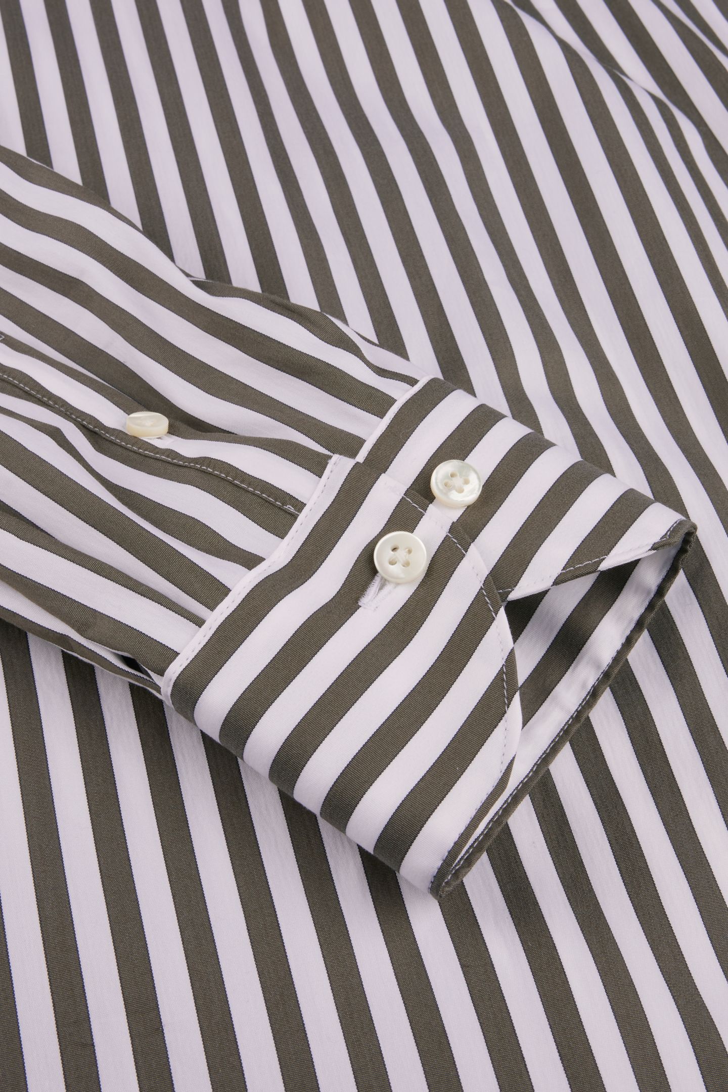 DINA SHIRT, LONG DARK GREEN STRIPE 4
