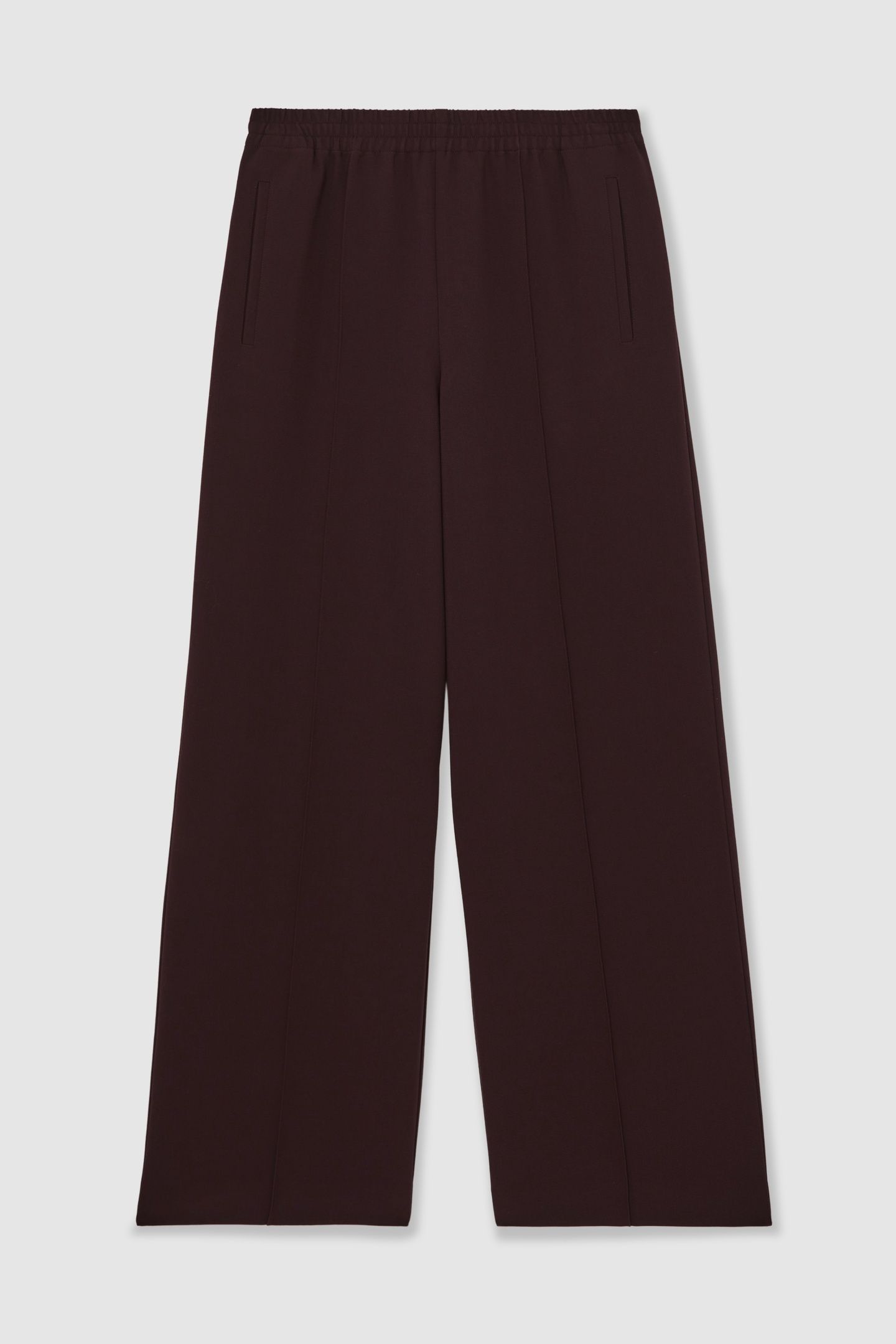WIDE LEG TROUSER BURGUNDY 1