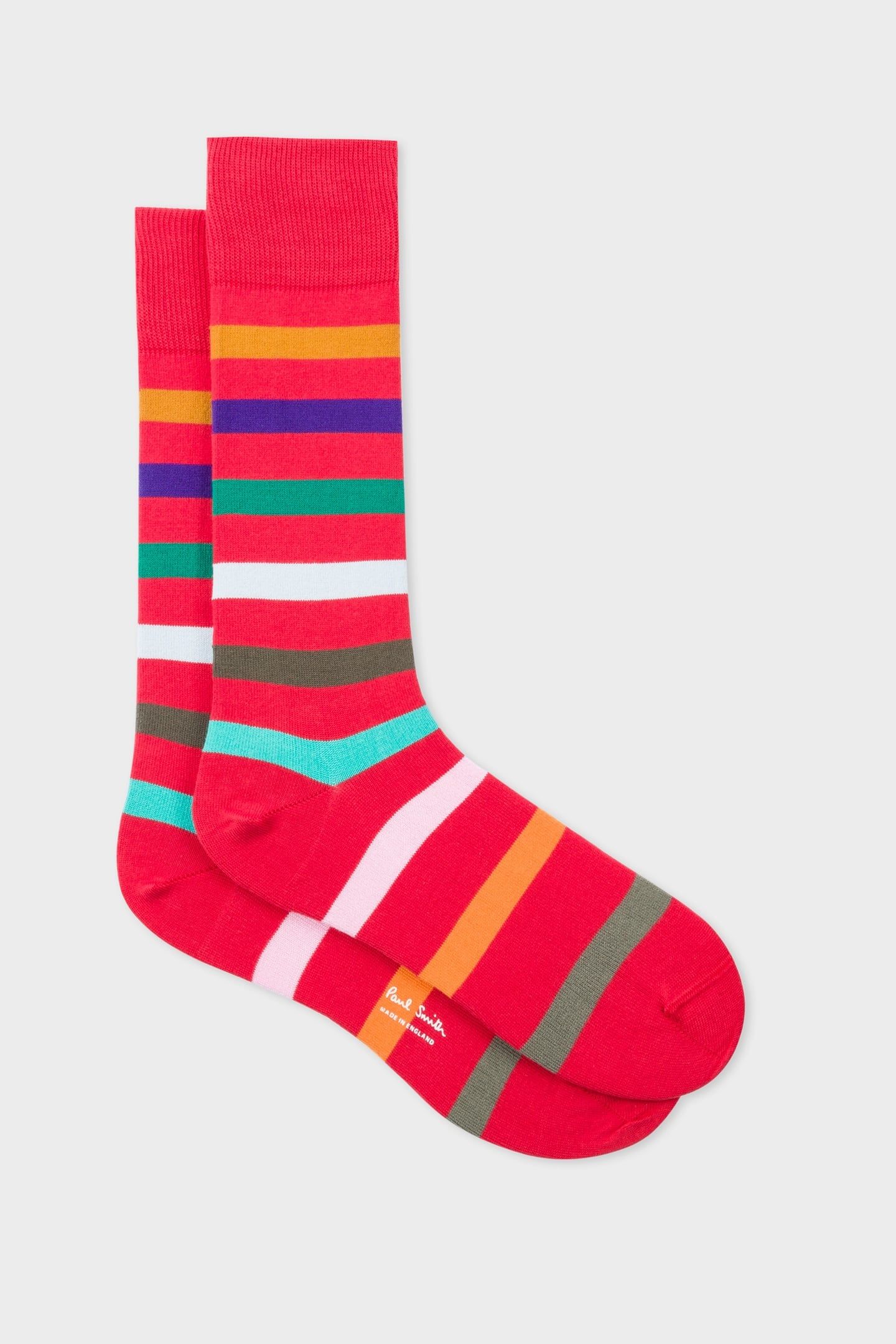 MEN SOCK LOCK STRIPE RED 2