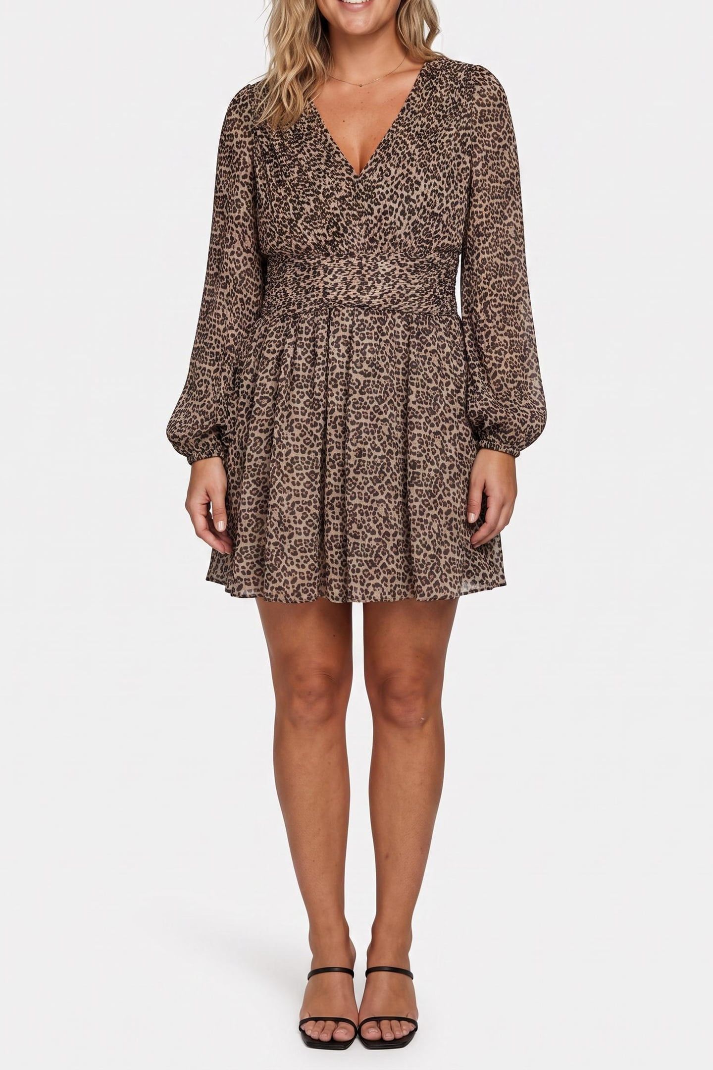 LS ROMINA PLEAT FLAR WILDCAT PRINT 1