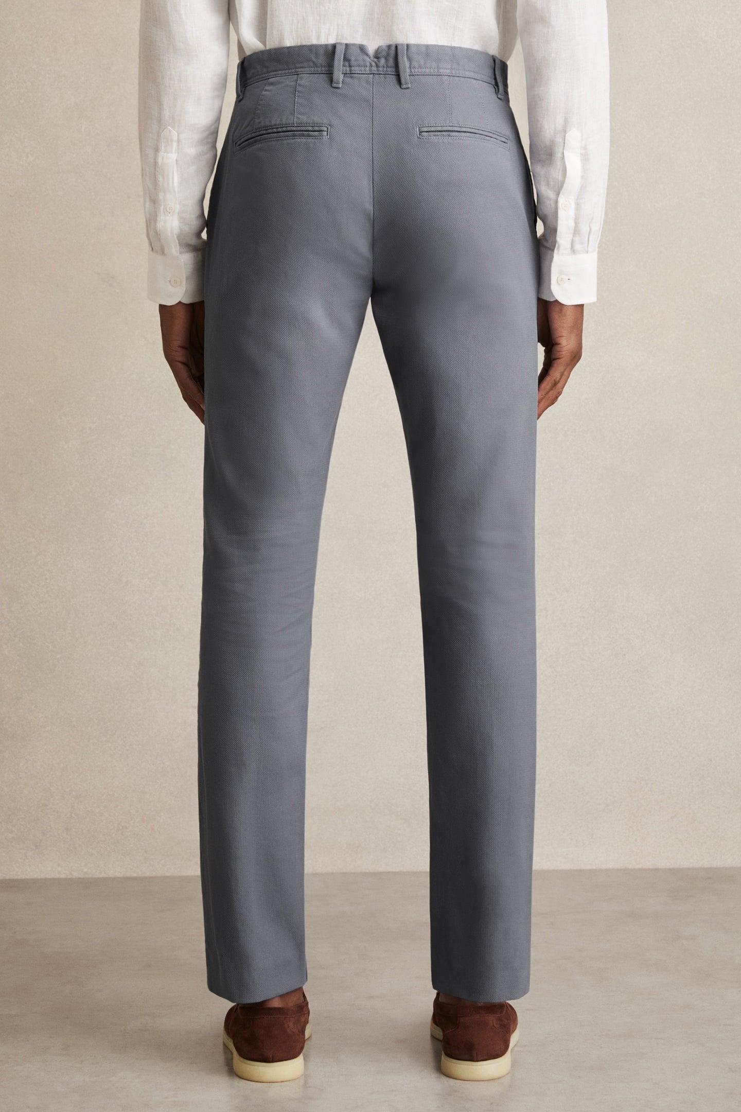 PIQUE CHINO TROUSER AIRFORCE BLUE 2