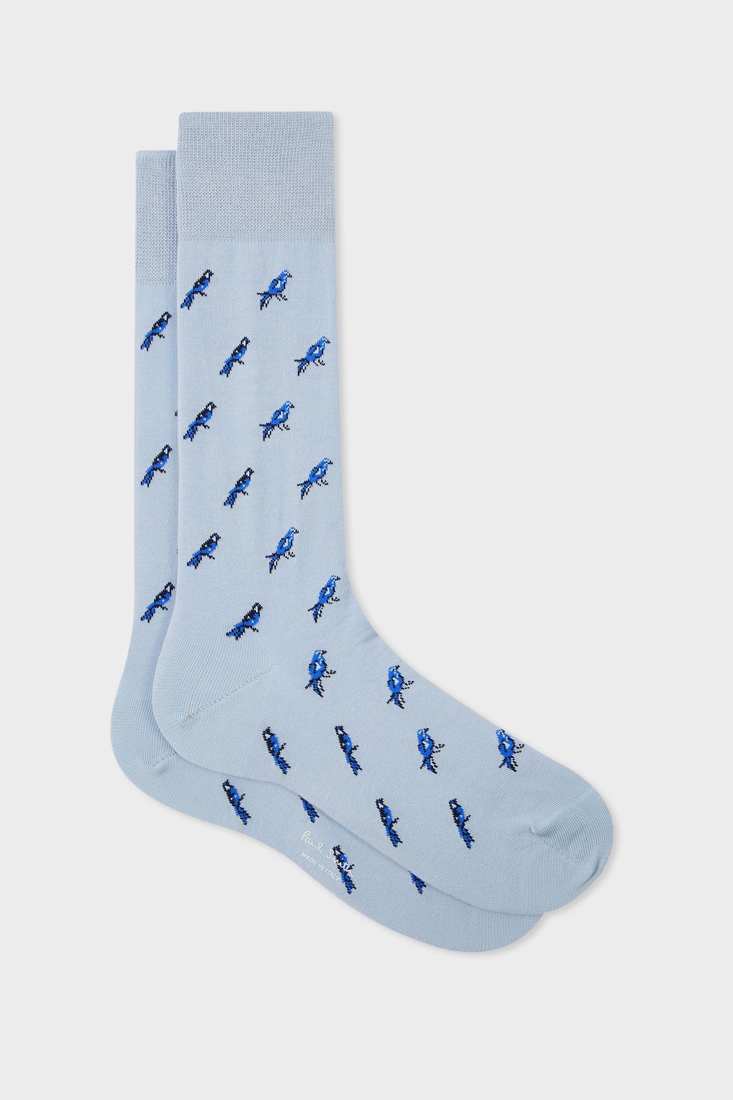 MEN SOCK LITTLE BIRDS TURQUOISE 2