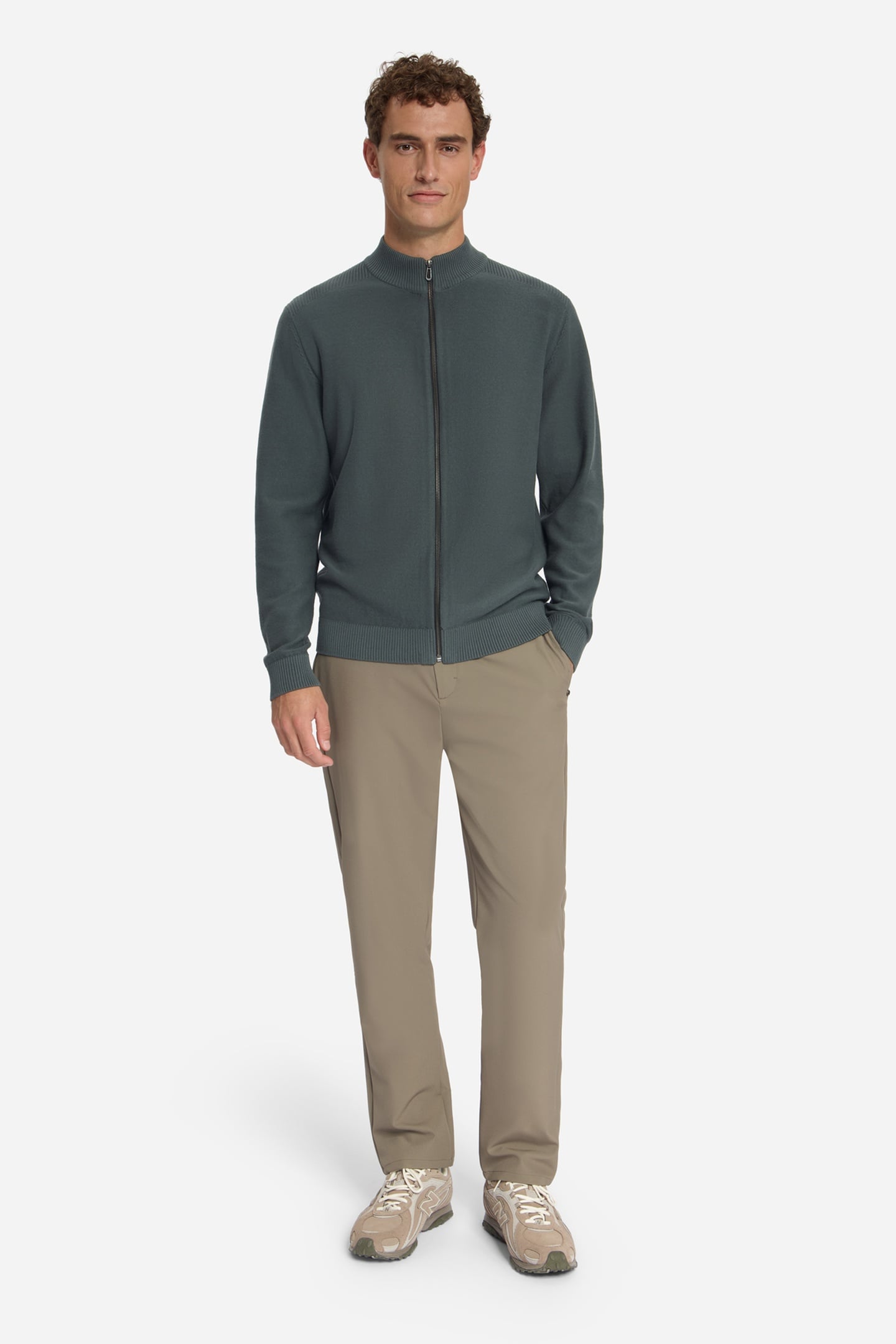 PULLOVER FULL ZIP SHOULDER DETAIL DARK STEEL 4