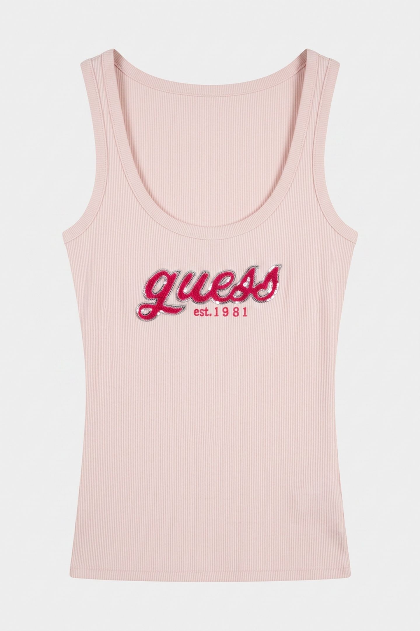 CHENILLE LOGO TANK T LOW KEY PINK 3