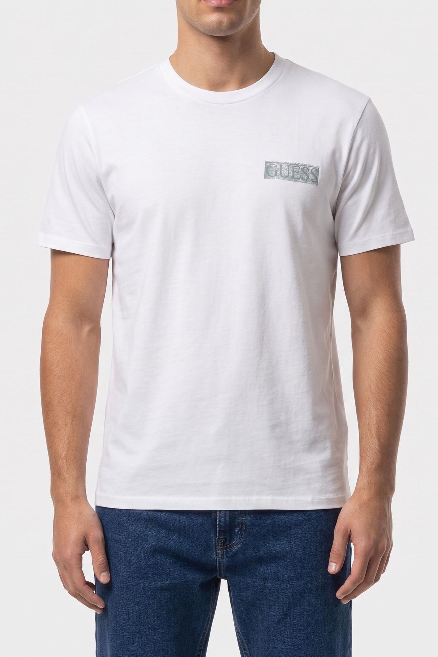 SS BSC PAINTERS TEE PURE WHITE/FULL GREY 1