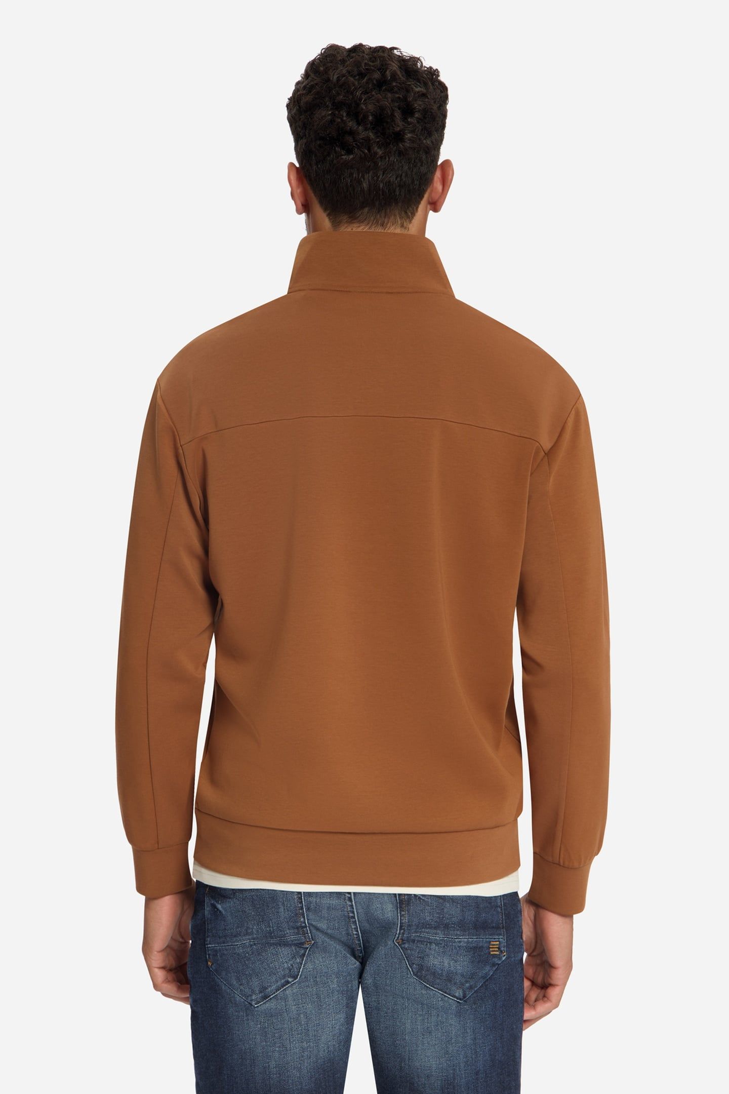 SWEATER HALF ZIP CARAMEL 3