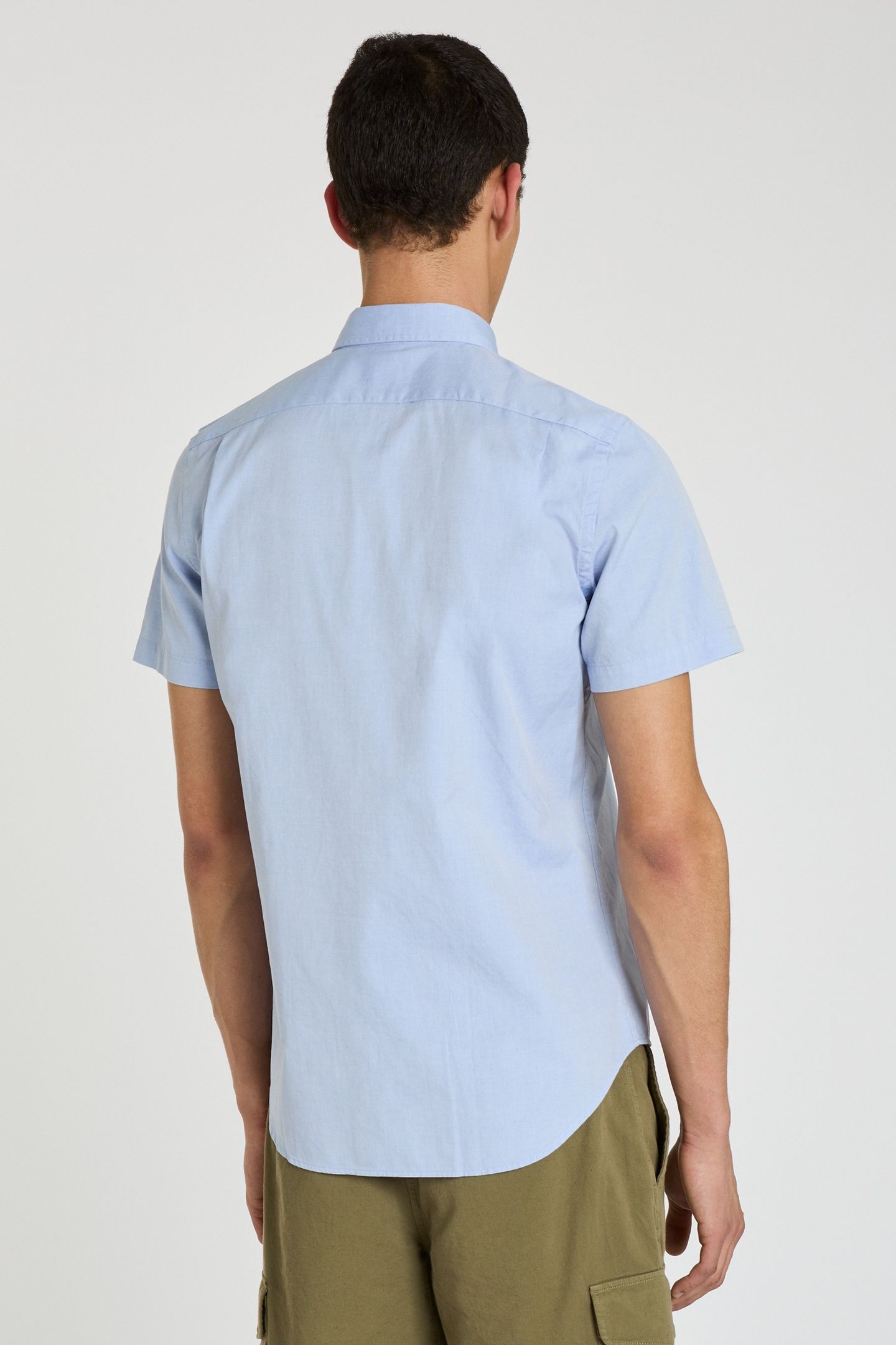MENS SS CASUAL FIT SHIRT ZEB BADGE PETROL BLUE 2
