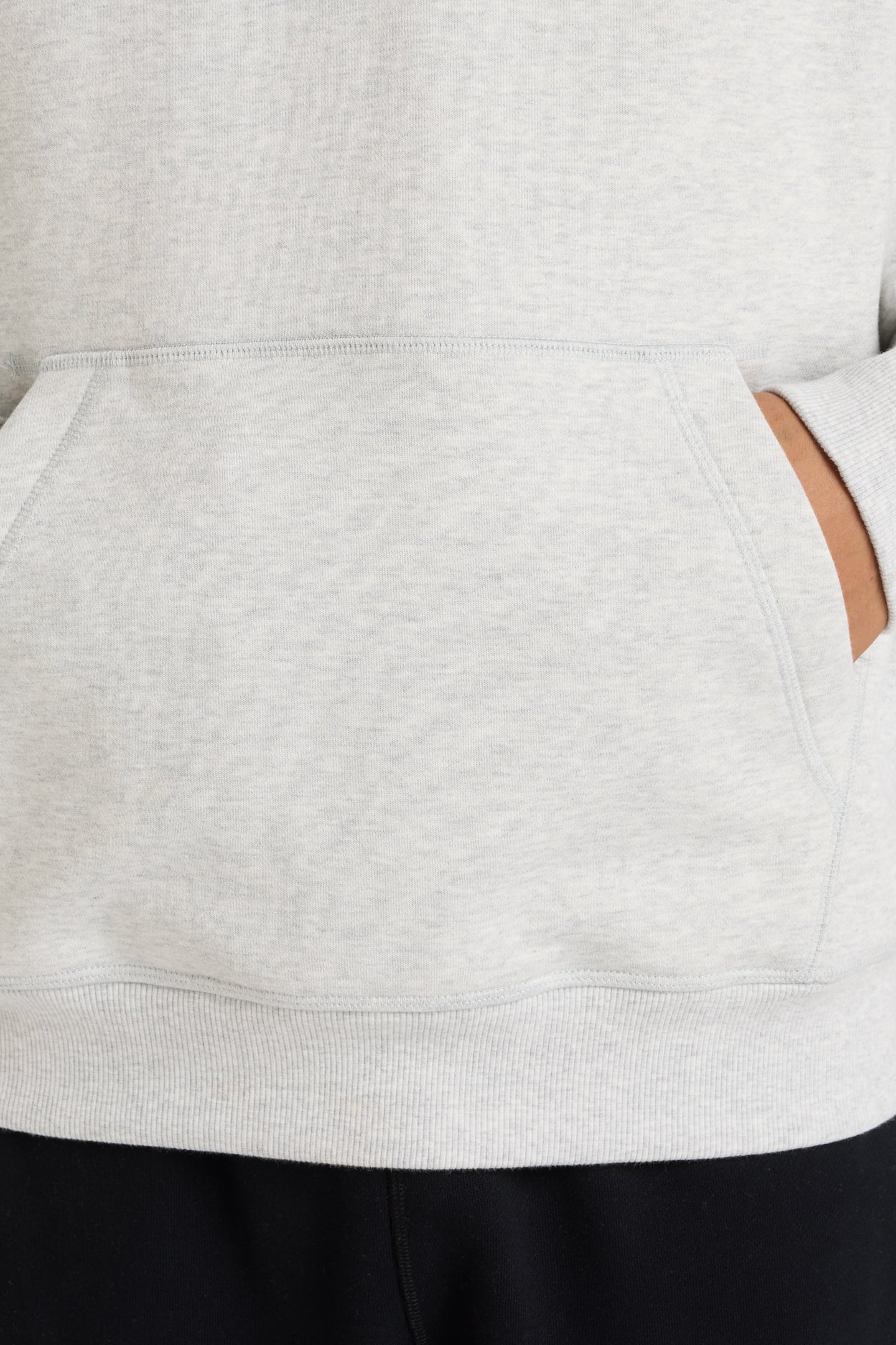 ATHLETICS FRENCH TERRY LOGO HOODIE ASH 6