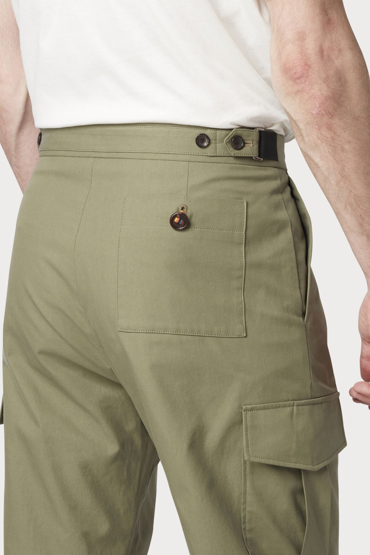 GENTS CARGO TROUSER MILITARY GREEN 3