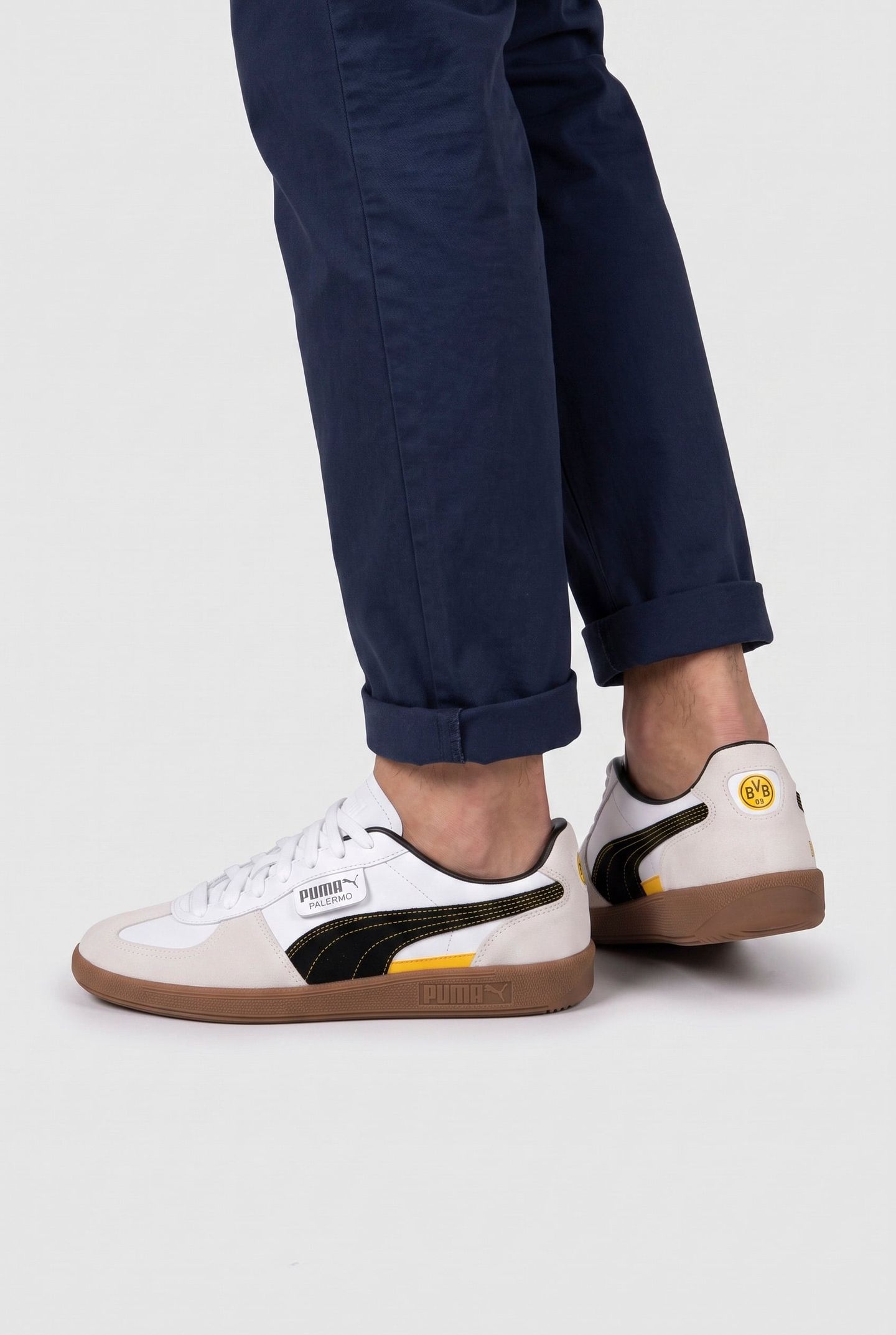 UNISEX PALERMO BVB WHITE-BLACK-VAPOR GRAY 3