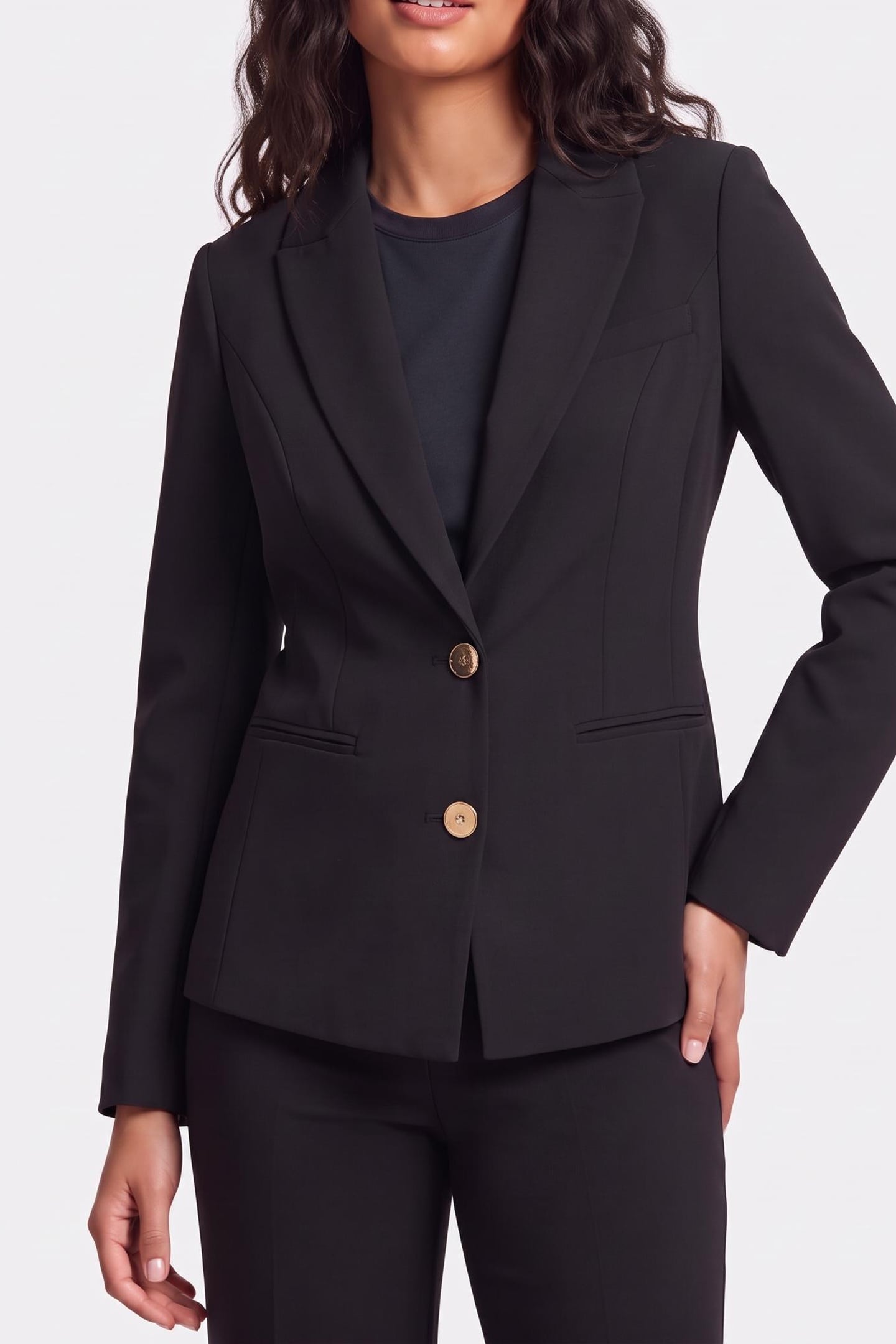 ELLA FITTED BLAZER JET BLACK A996 1