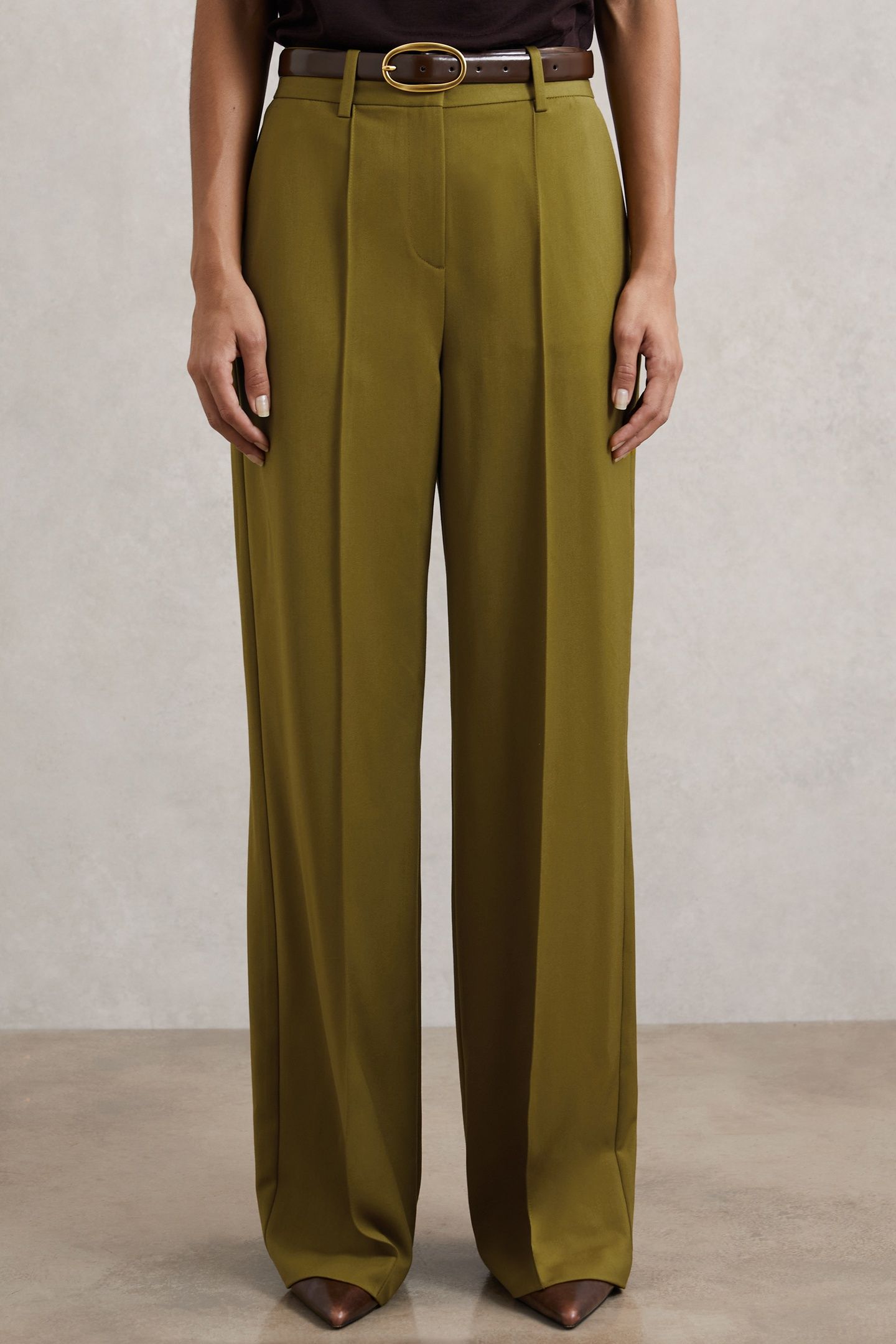 WIDE LEG TROUSER GREEN 1