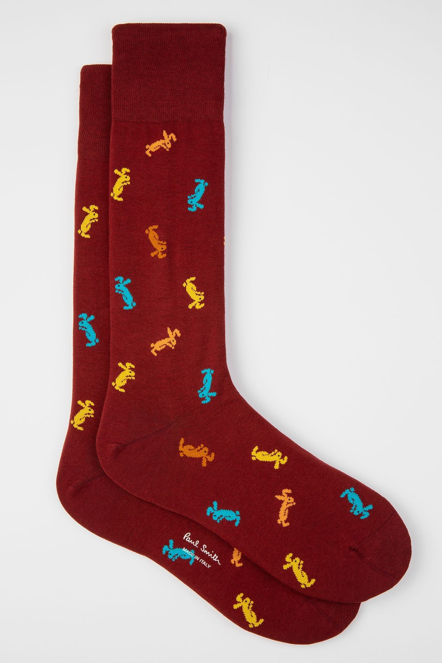 MEN SOCK BARRY RABBIT BURGUNDY/ BORDE 1