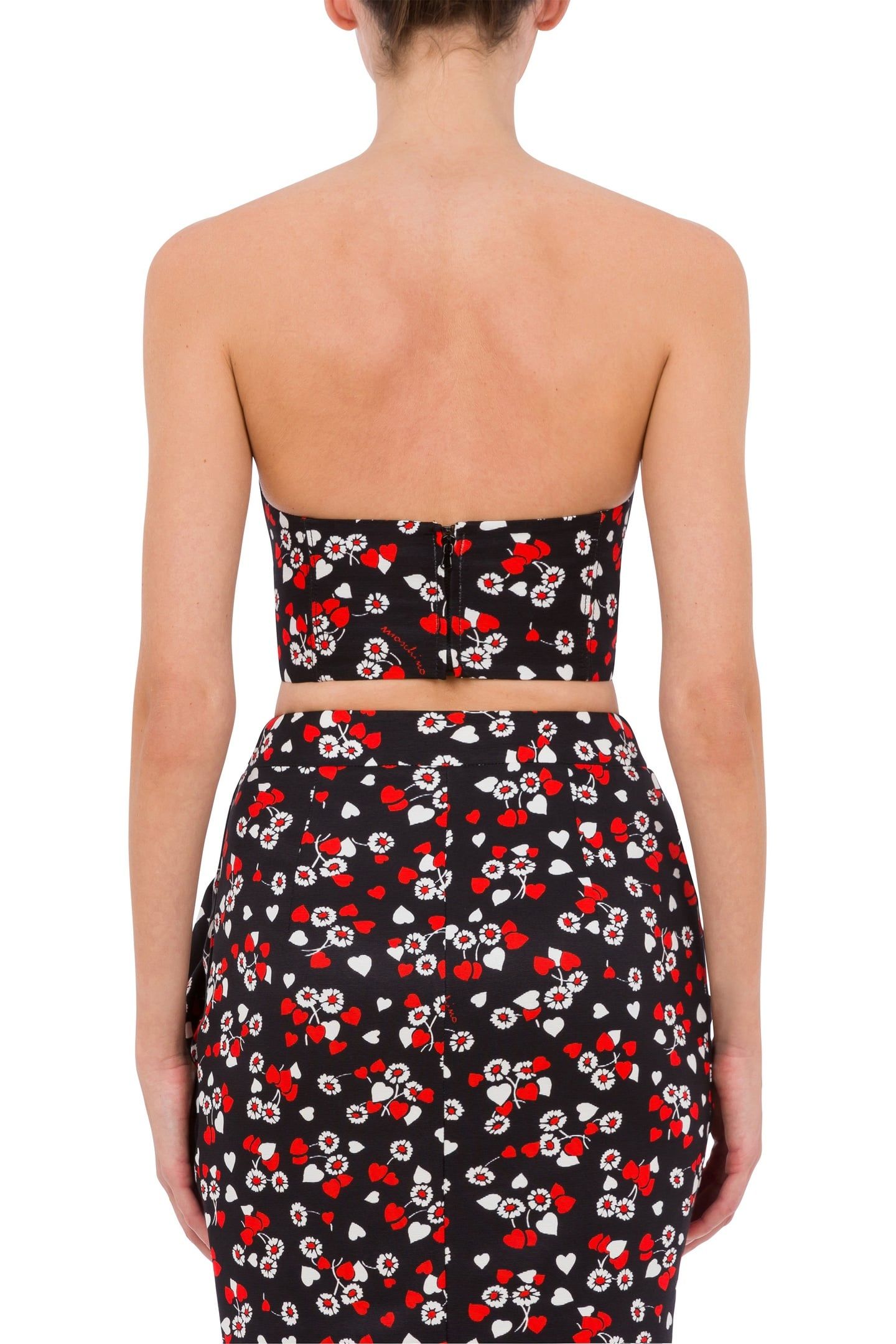 CROP TOP IN OTTOMAN ALLOVER HEARTS BLACK 2