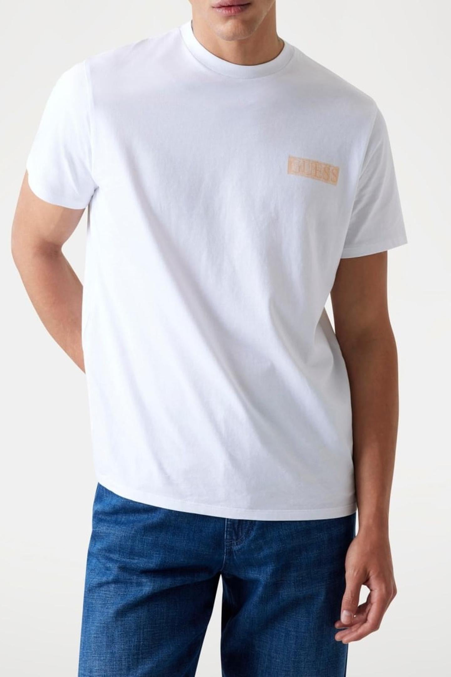 SS BSC PAINTERS TEE PURE WHITE/ENERGY PE 4