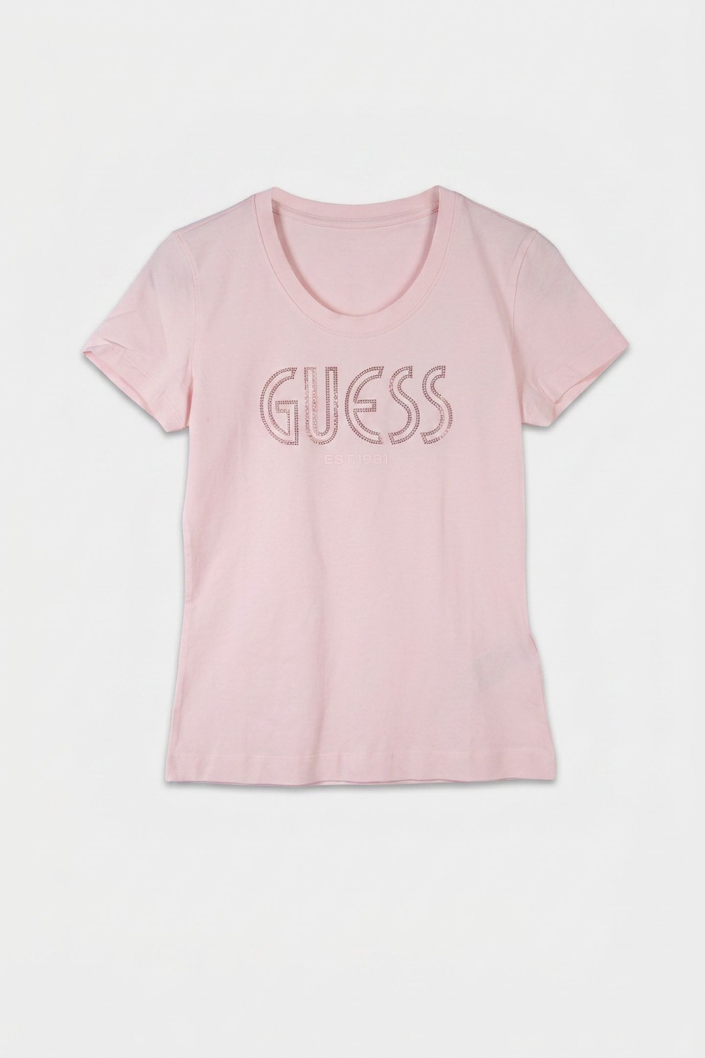 CN SS GUESS LOGO TEE LOW KEY PINK 3