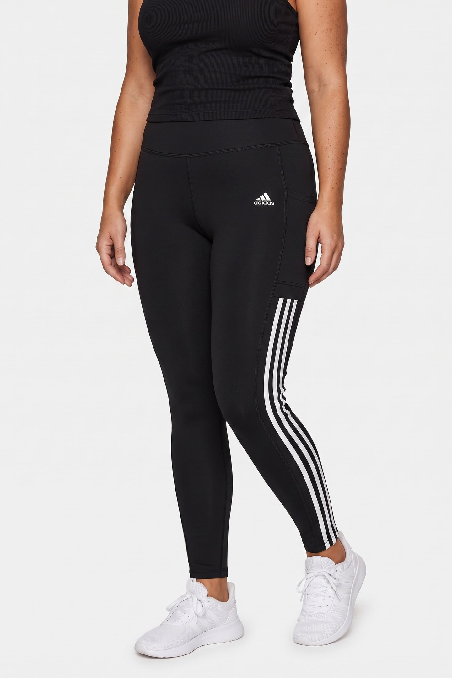 PERFORMANCE ADIDAS OPTIME 3-STRIPES FULL LENGTH LEGGINGS BLA 1