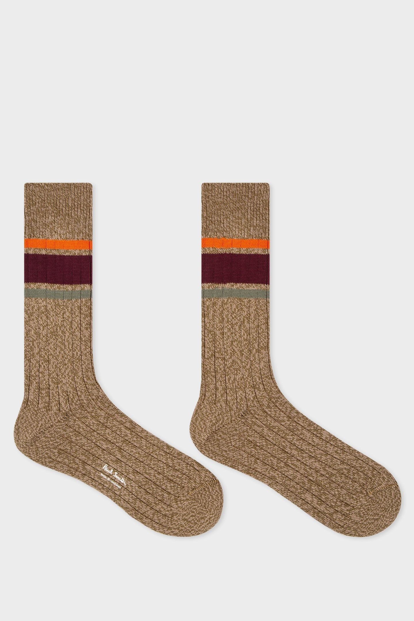 MEN SOCK TWISTY TOP TAN 1