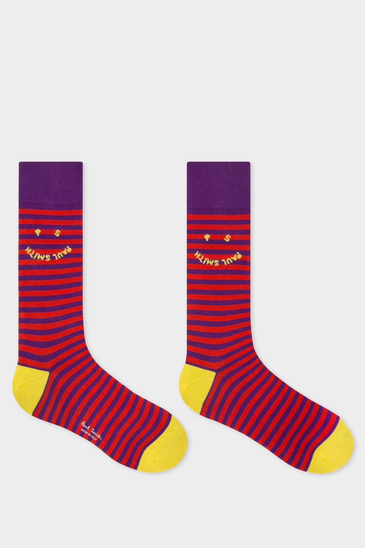 MEN SOCK HAPPY STRIPE DARK VIOLET 2