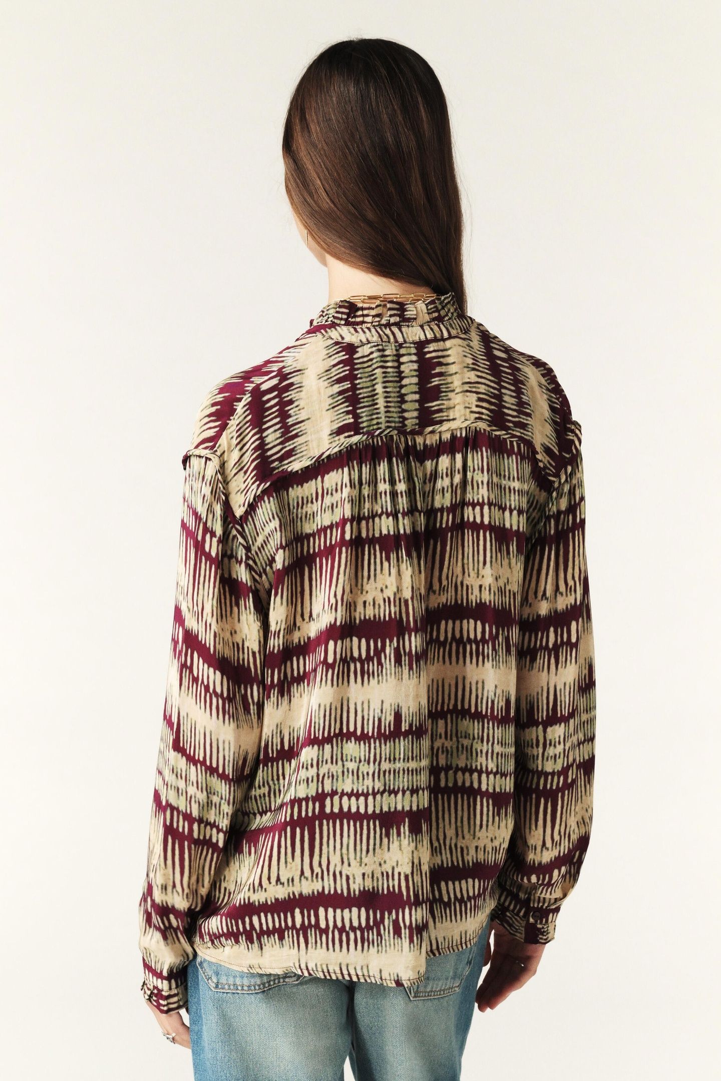 LONG SLEEVES SHIRT BORDEAUX 2