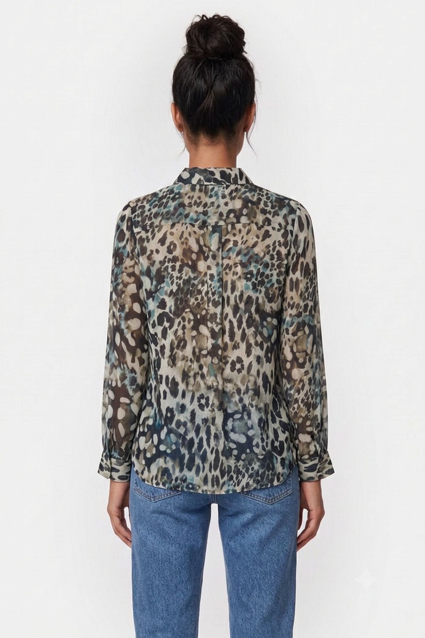 LS CLOUIS SHIRT AQUARELLE LEOPARD PR 2