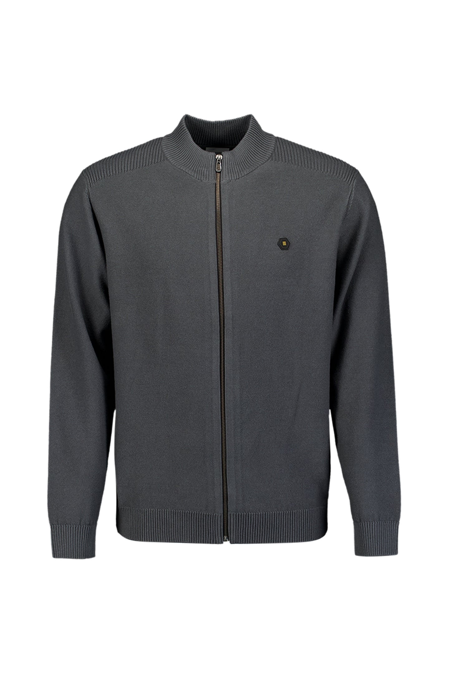 PULLOVER FULL ZIP SHOULDER DETAIL DARK STEEL 5