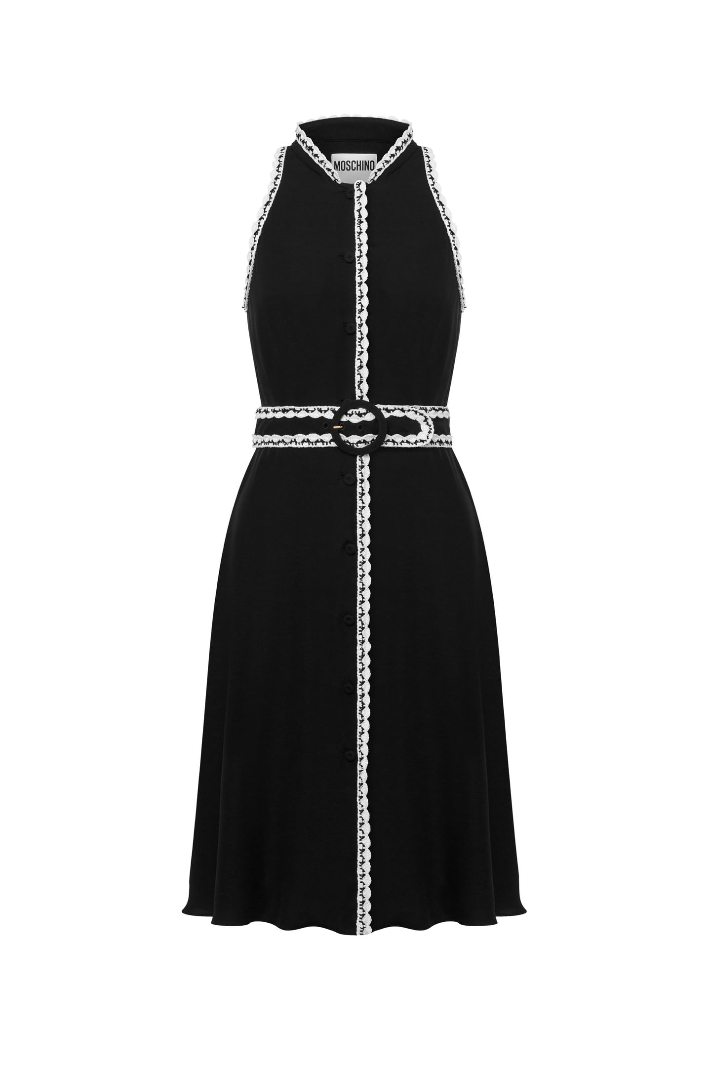 CHARMEUSE DRESS CROCHET DETAILS BLACK 3