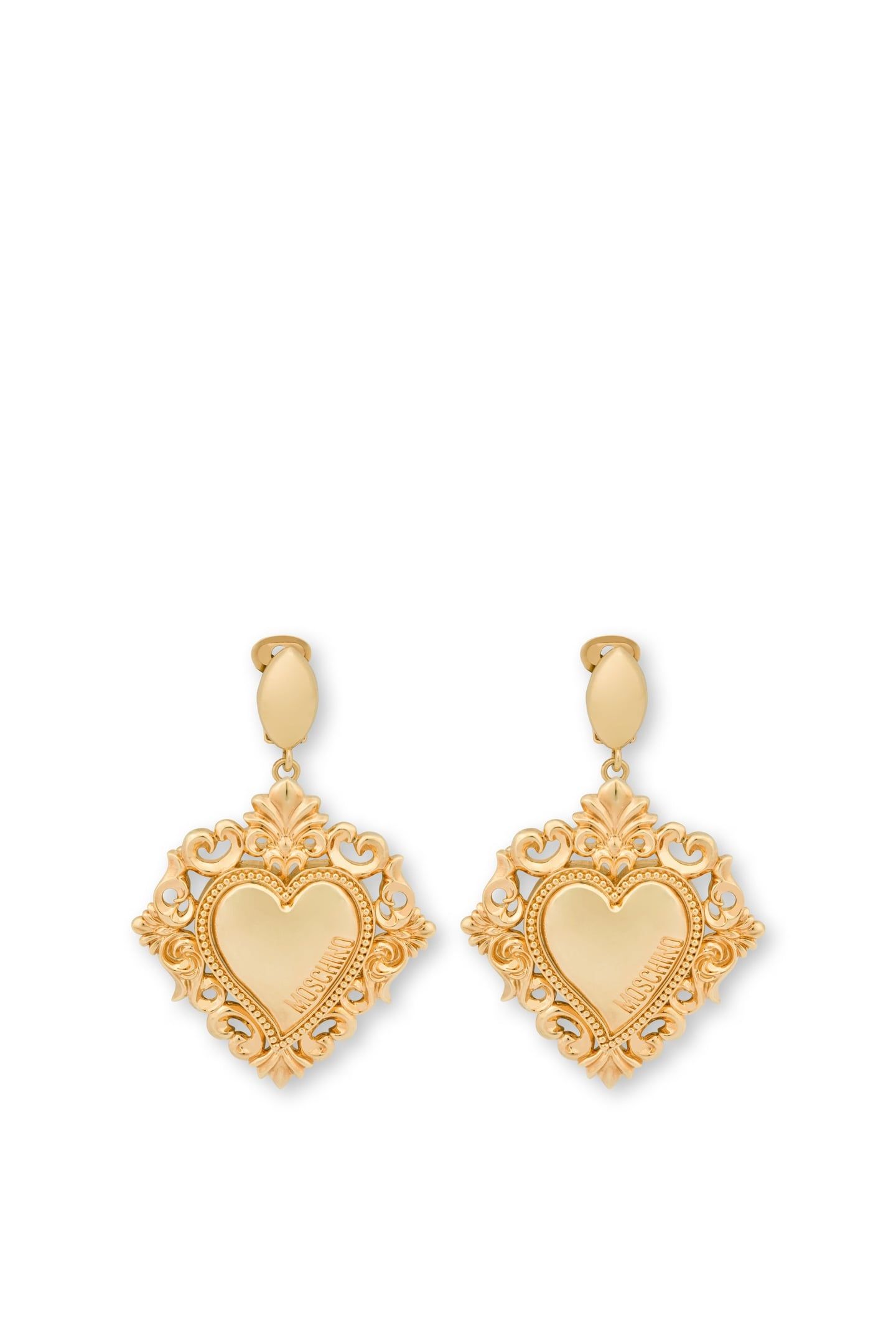 HEART PENDANT EARRINGS GOLD 1