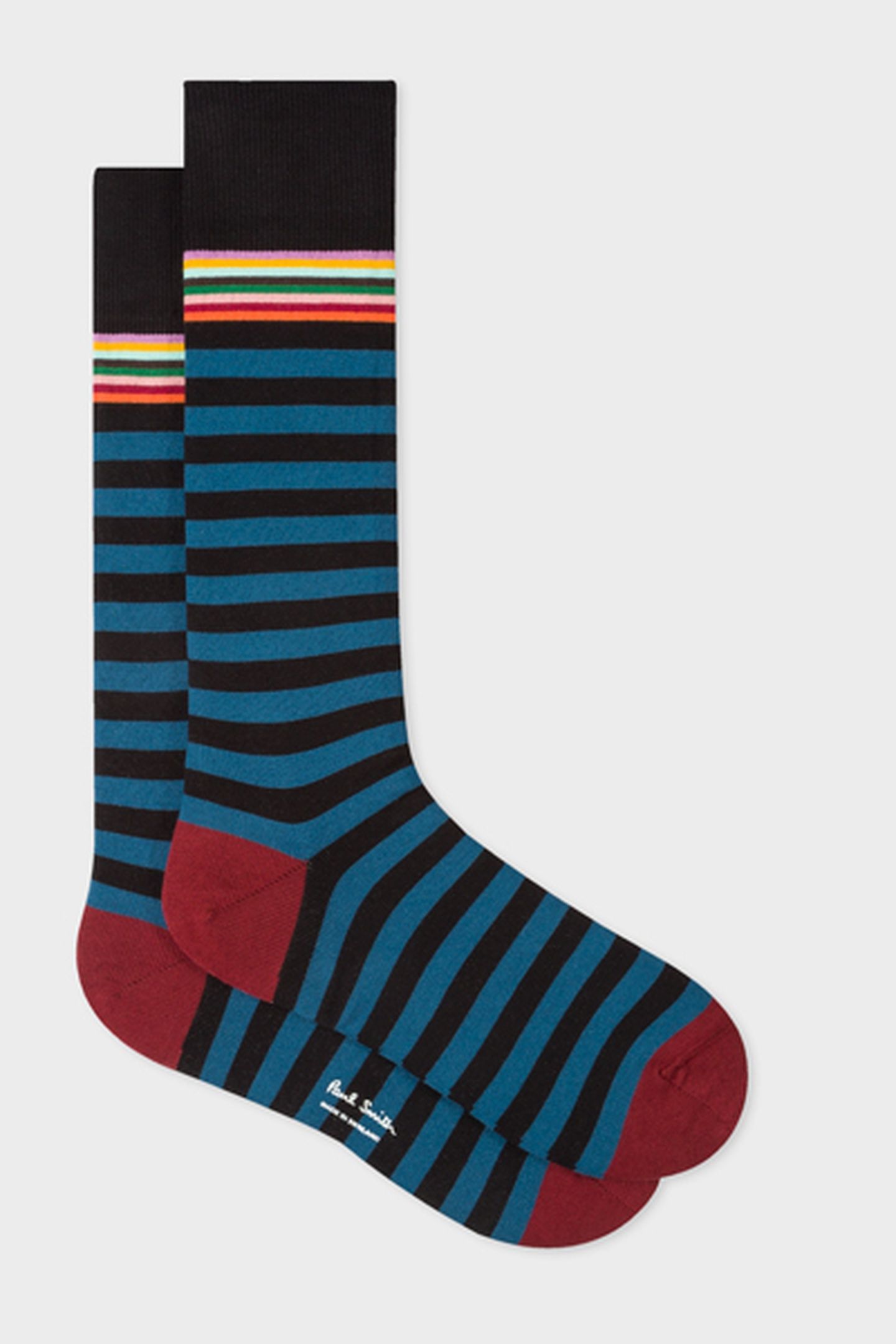 MEN SOCK TWO STRIPE PETROL GREEN 4