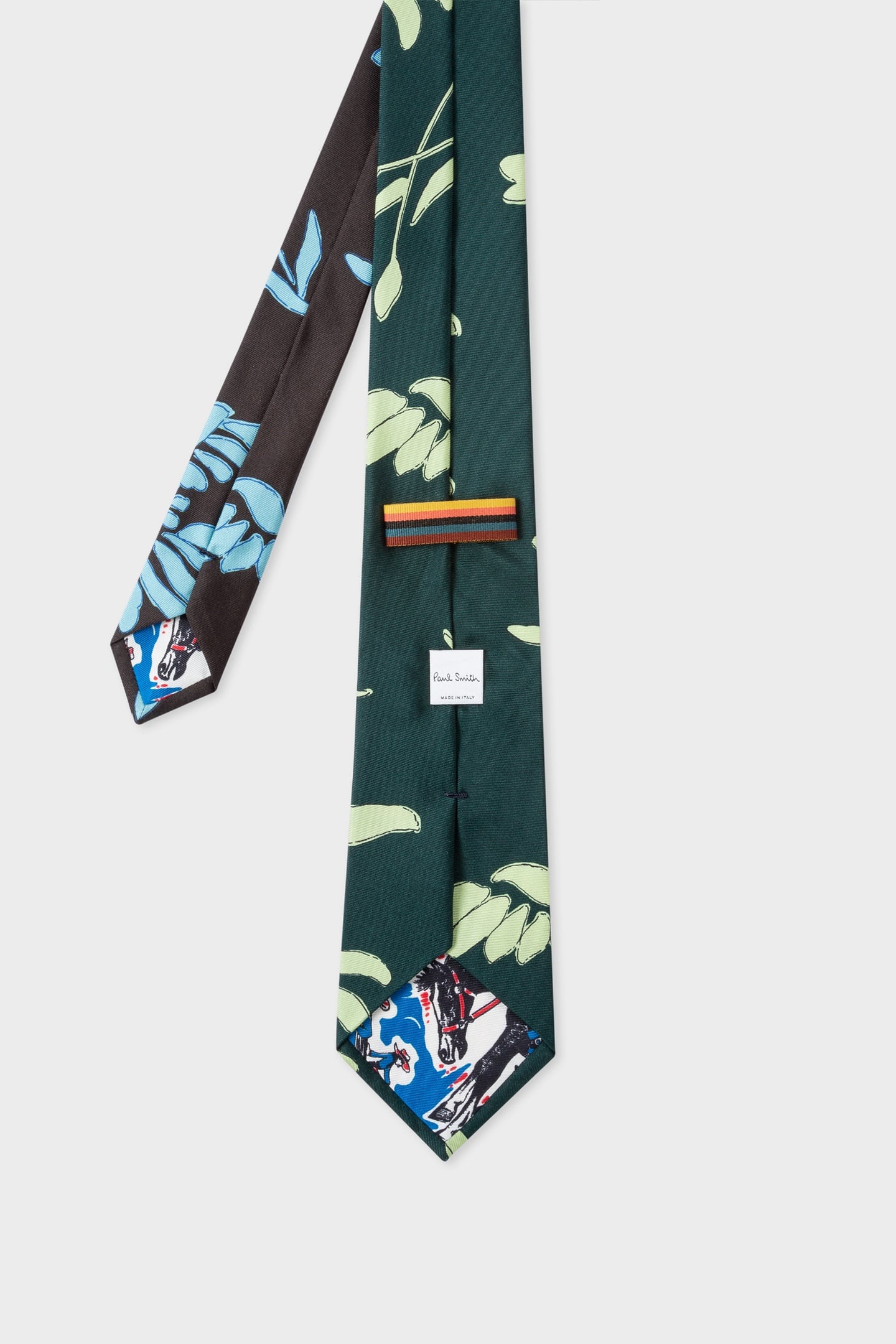 MEN TIE BIRD PRNT CHOCOLATE 4