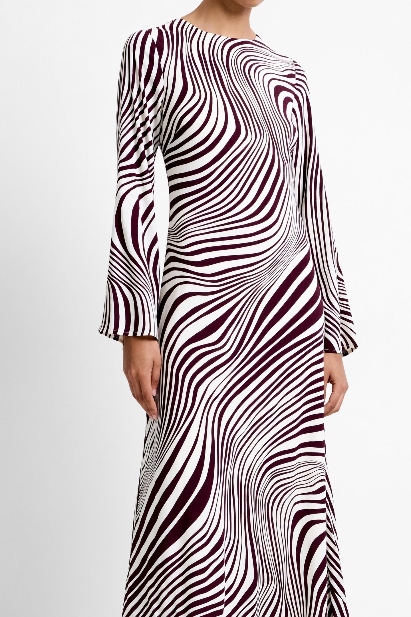 ZIGGY LARA VISCOSE DRESS BORDEAUX RED/PORCELA BORDEAUX RED/P 2