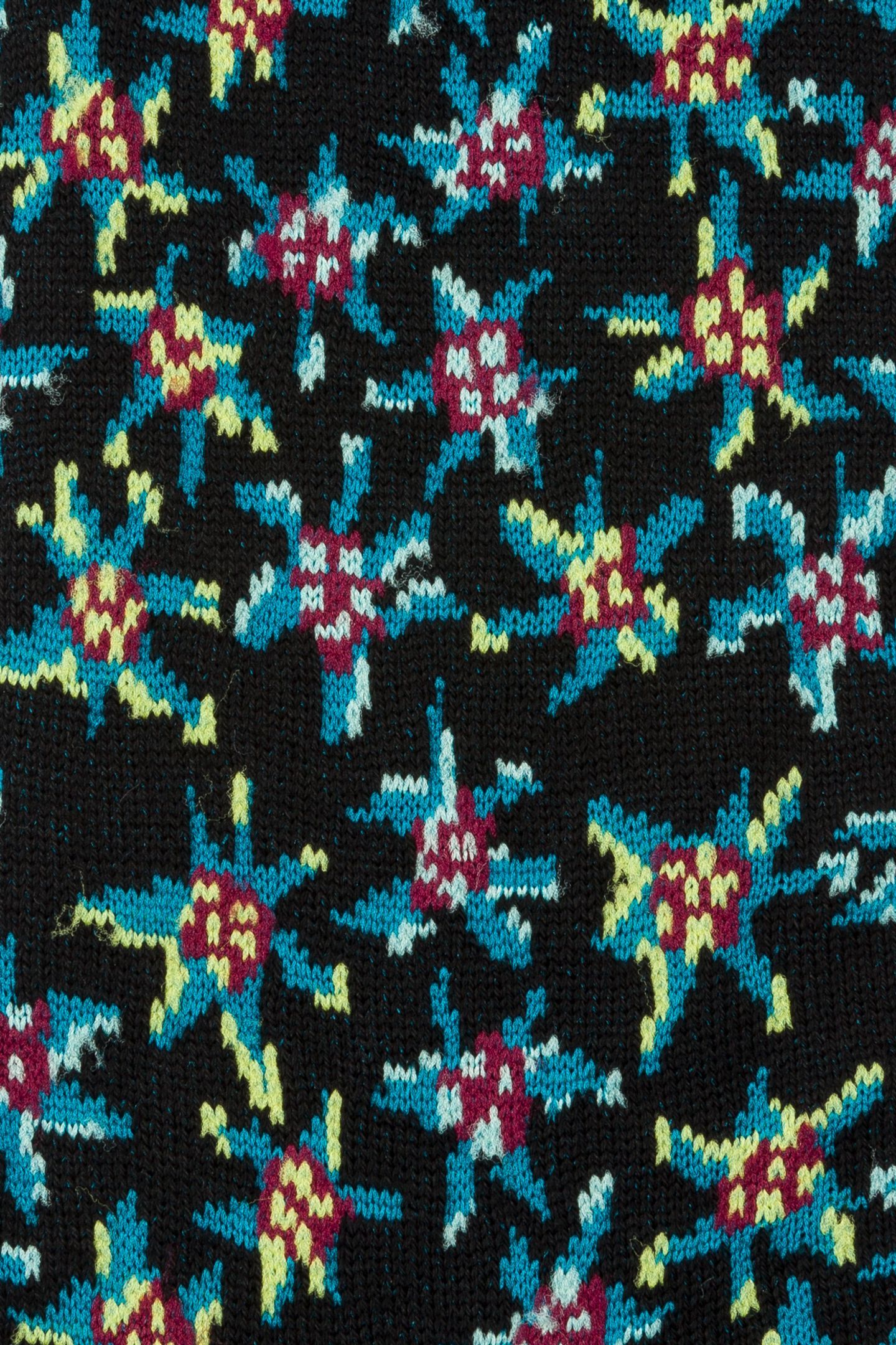 MEN SOCK TORN FLORAL BLACK 3