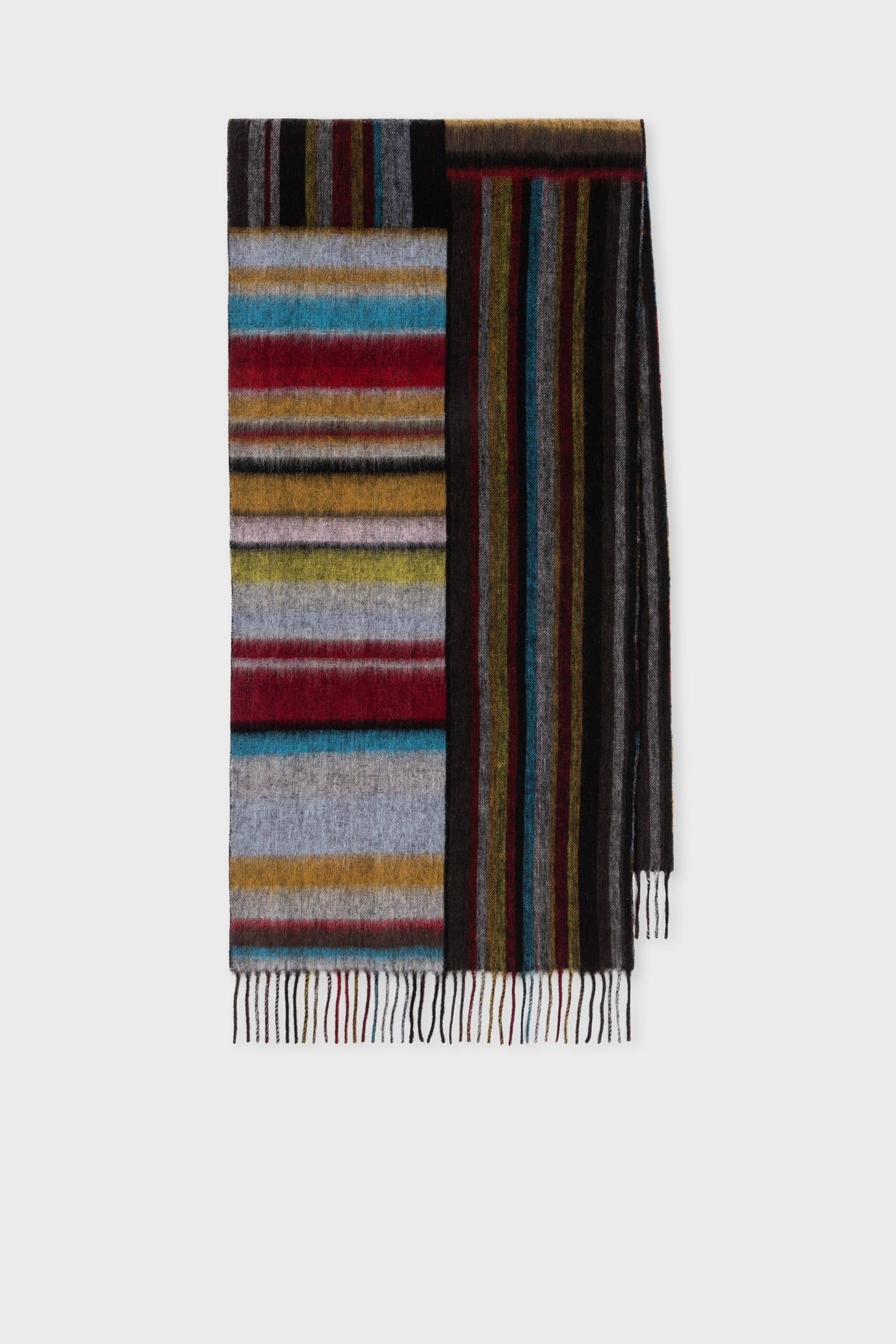 MEN SCARF SIGNATR MASH UP MULTI COLOURED 3