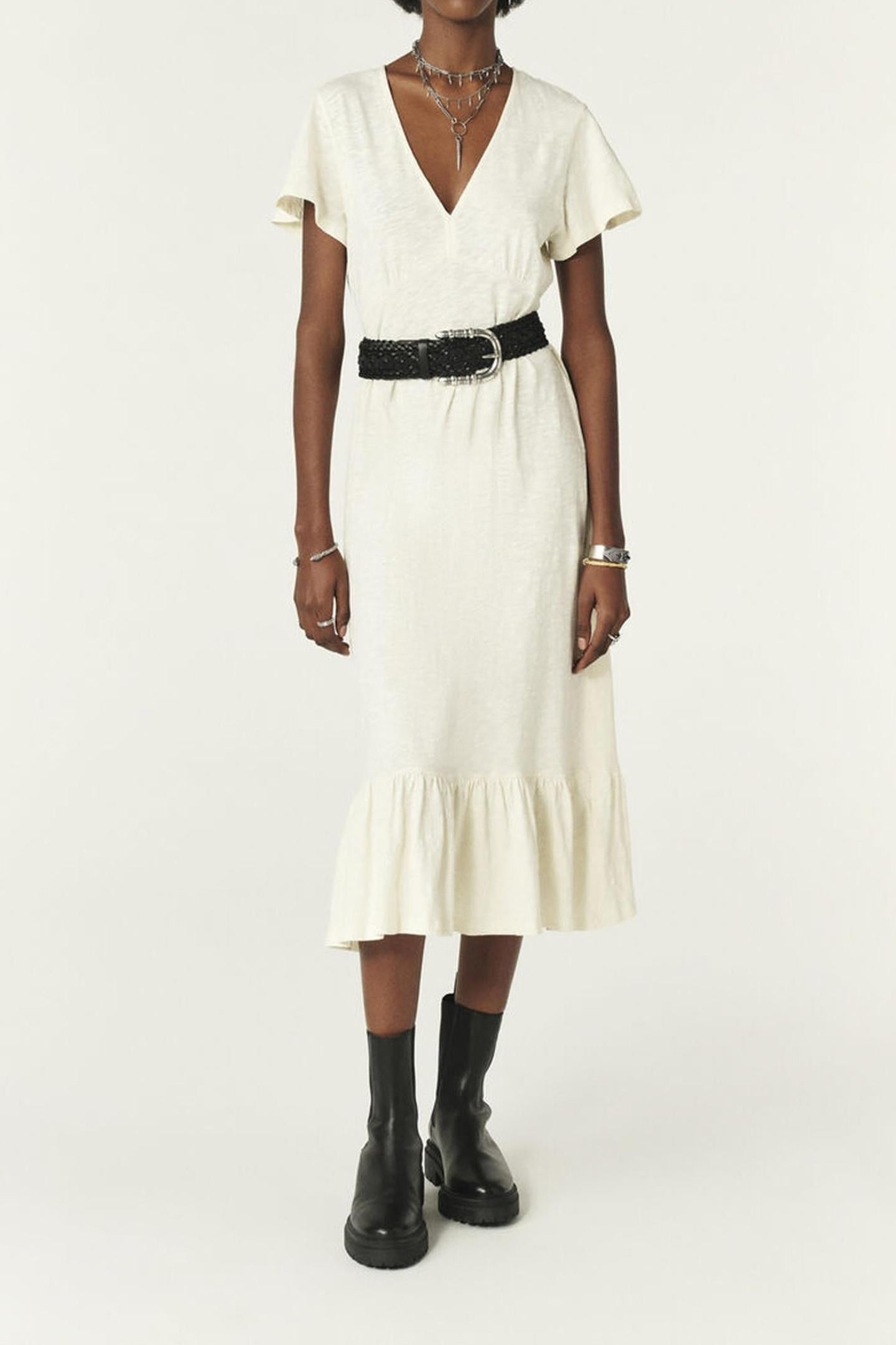 MID-LENGTH DRESS ECRU 1