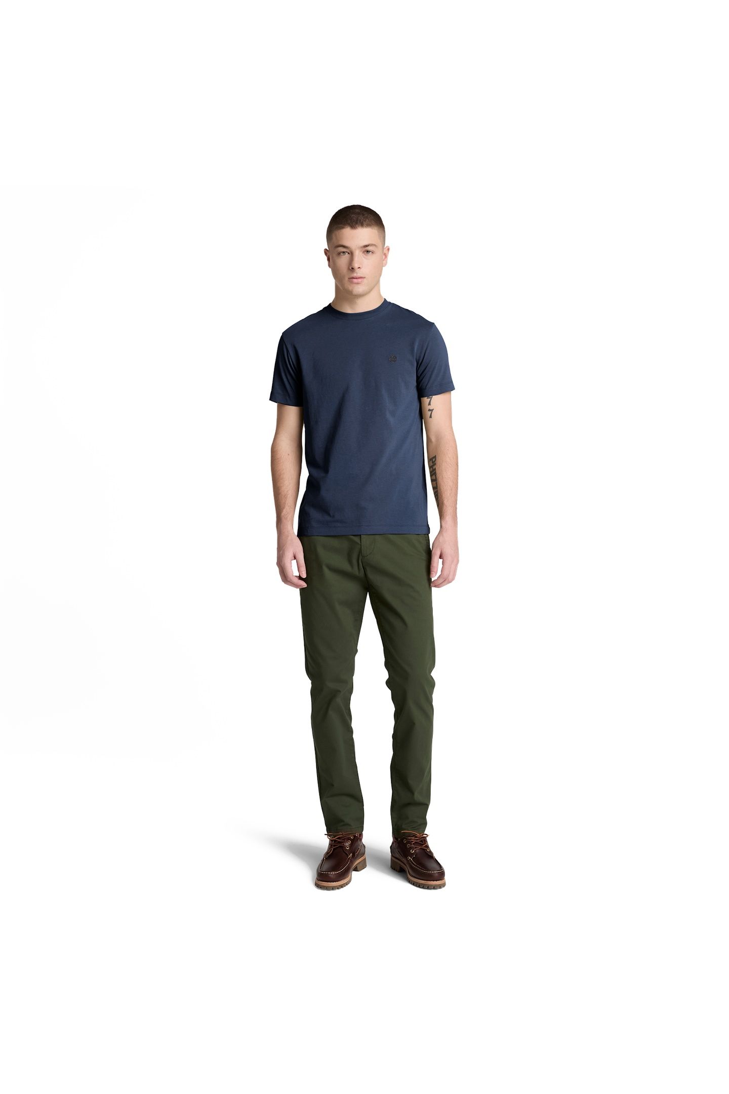 OYSTER RIVER CHEST LOGO SS TEE SLIM DARK SAPPHIRE 4