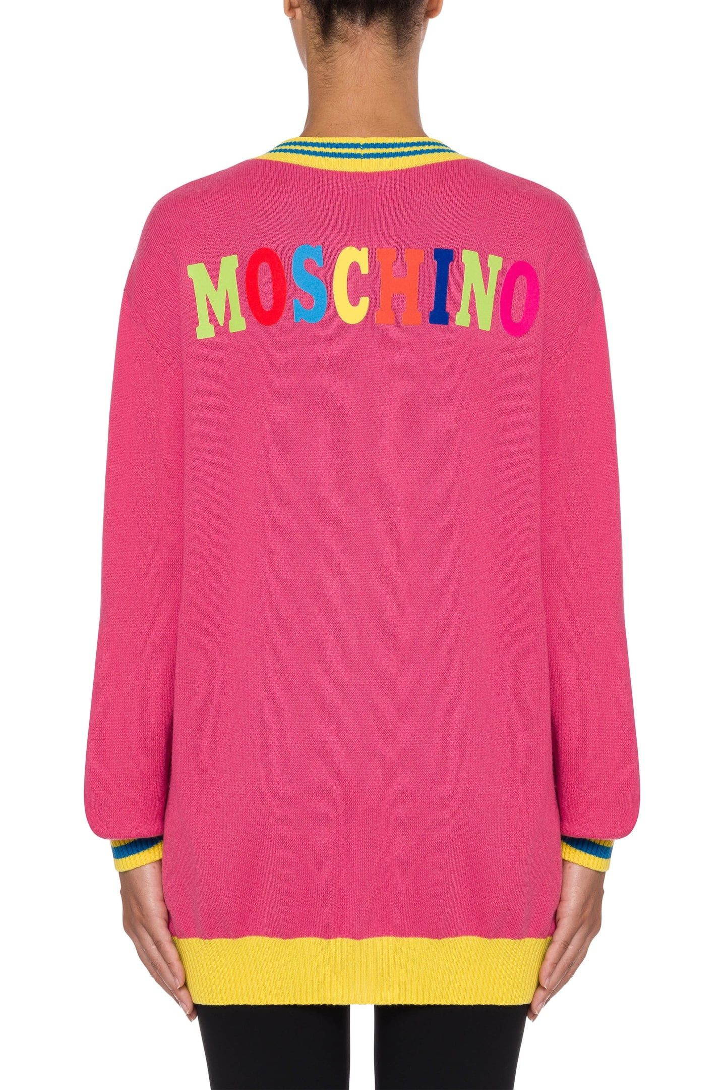 CARDIGAN VARSITY TEDDY BEAR PINK 2