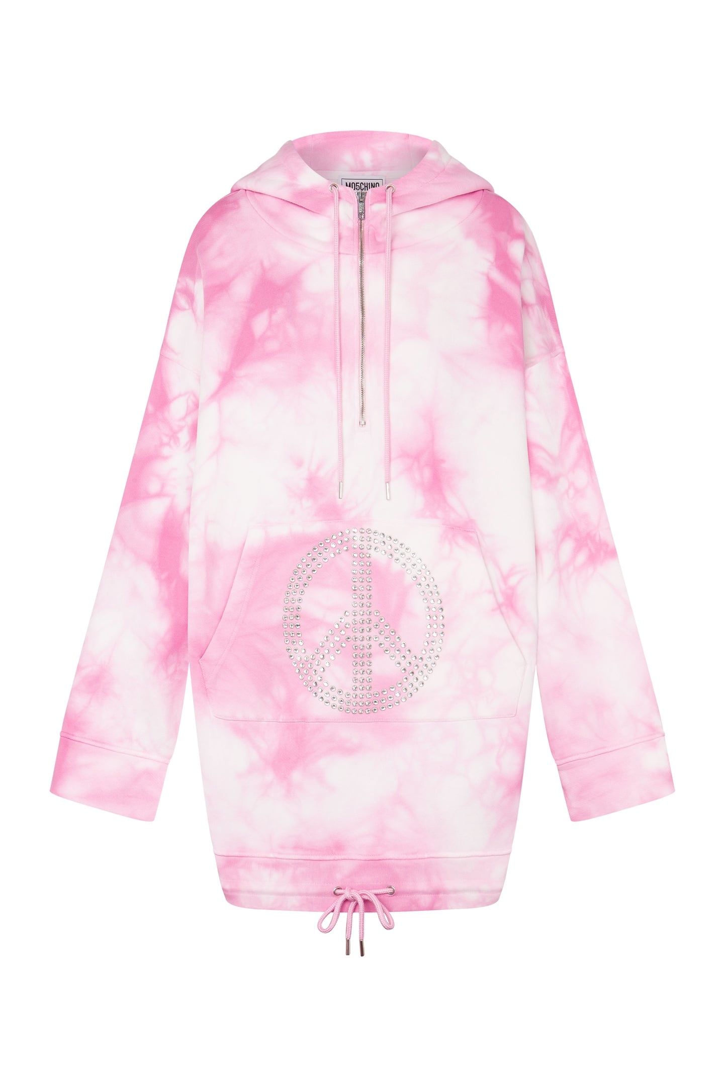 OVERSIZED TIE DYE FLEECE DRESS PINK 3
