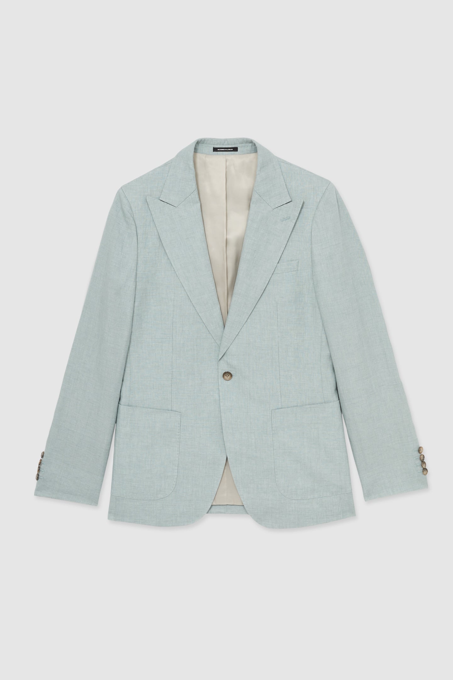 SB 2B NOTCH LINEN BLAZER OCEAN GREEN 4