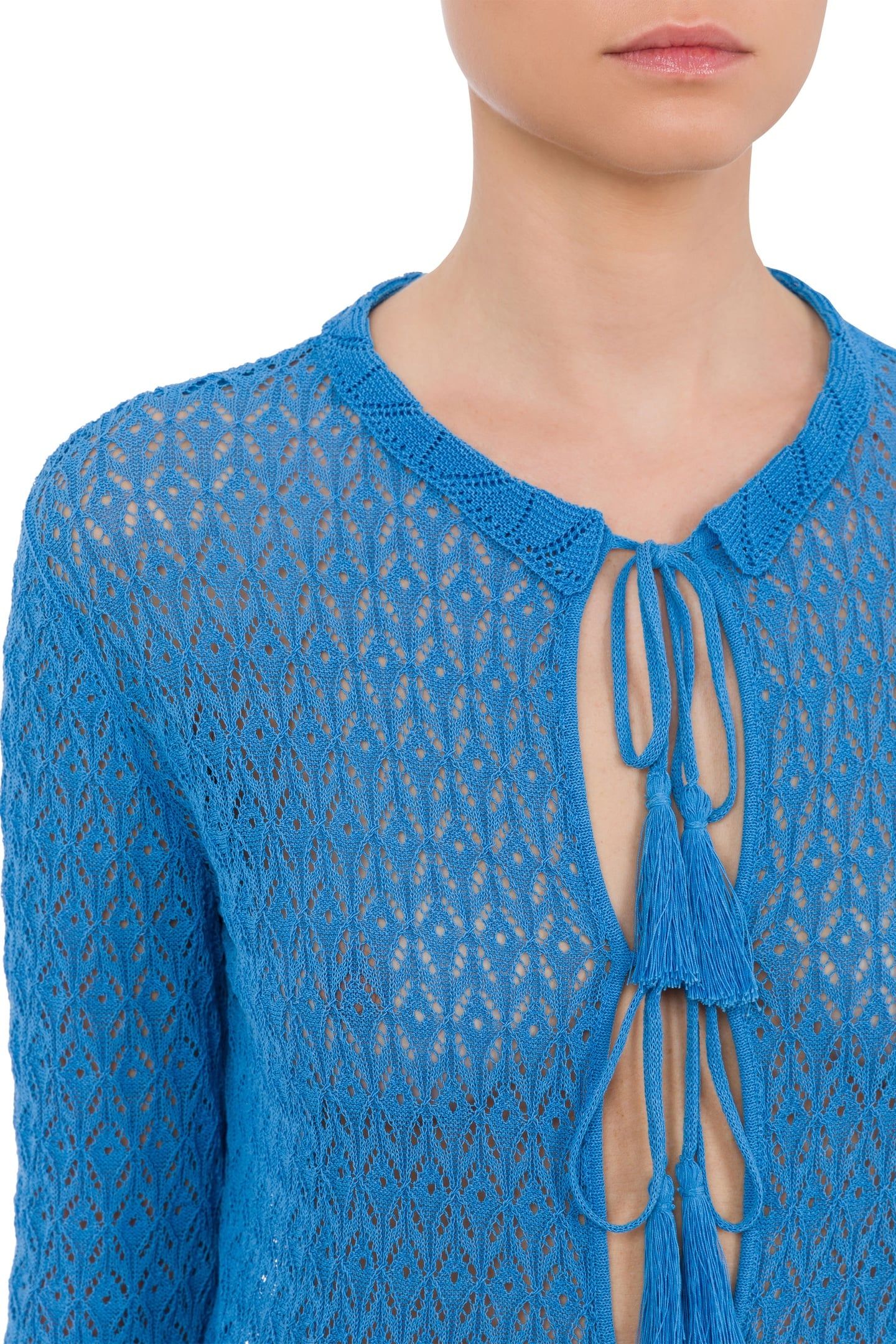 PUNCHED COTTON CARDIGAN BLUE 4