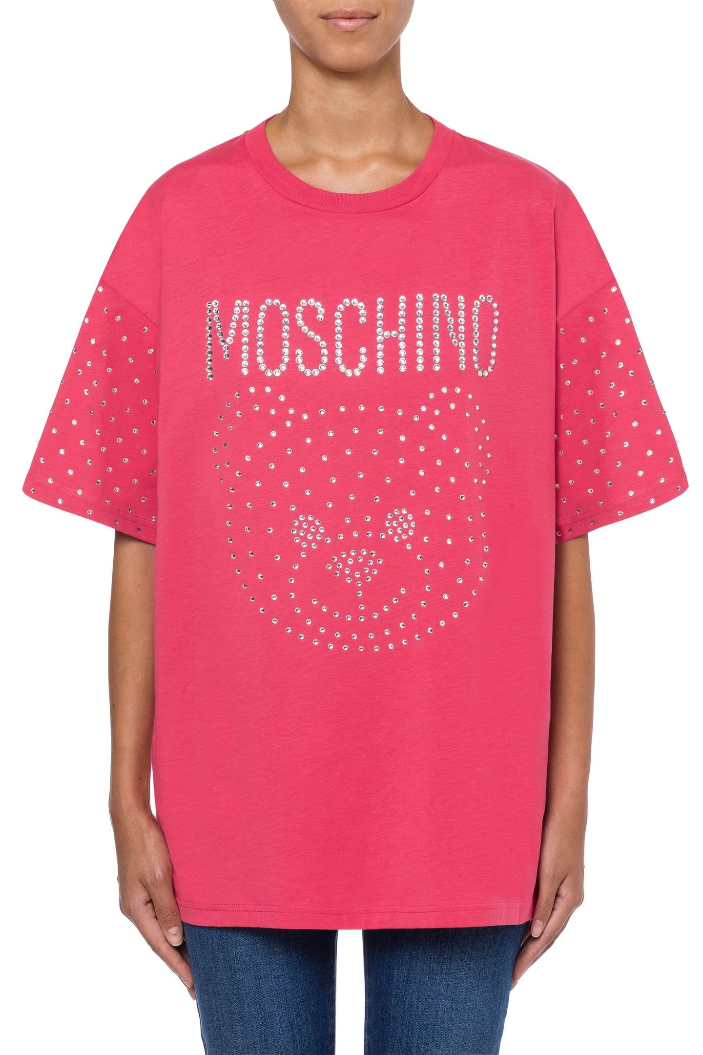 CRYSTAL TEDDY ORGANIC JERSEY T-SHIRT PINK 1
