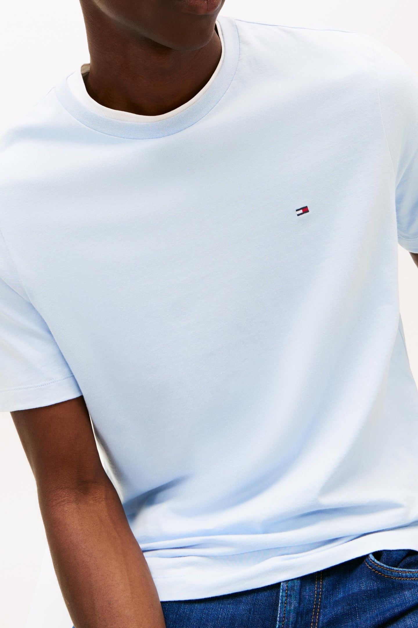 FLAG EMBROIDERY T-SHIRT SKY BLUE 8