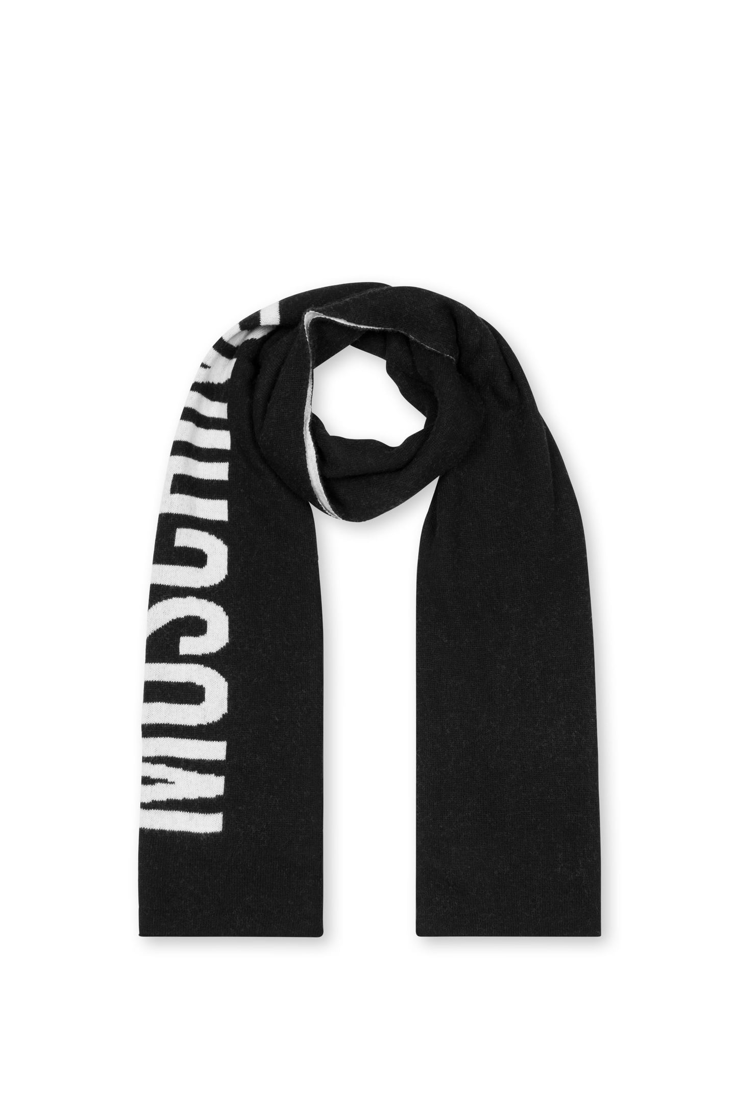 SCARF LETTERING LOGO BLACK 1