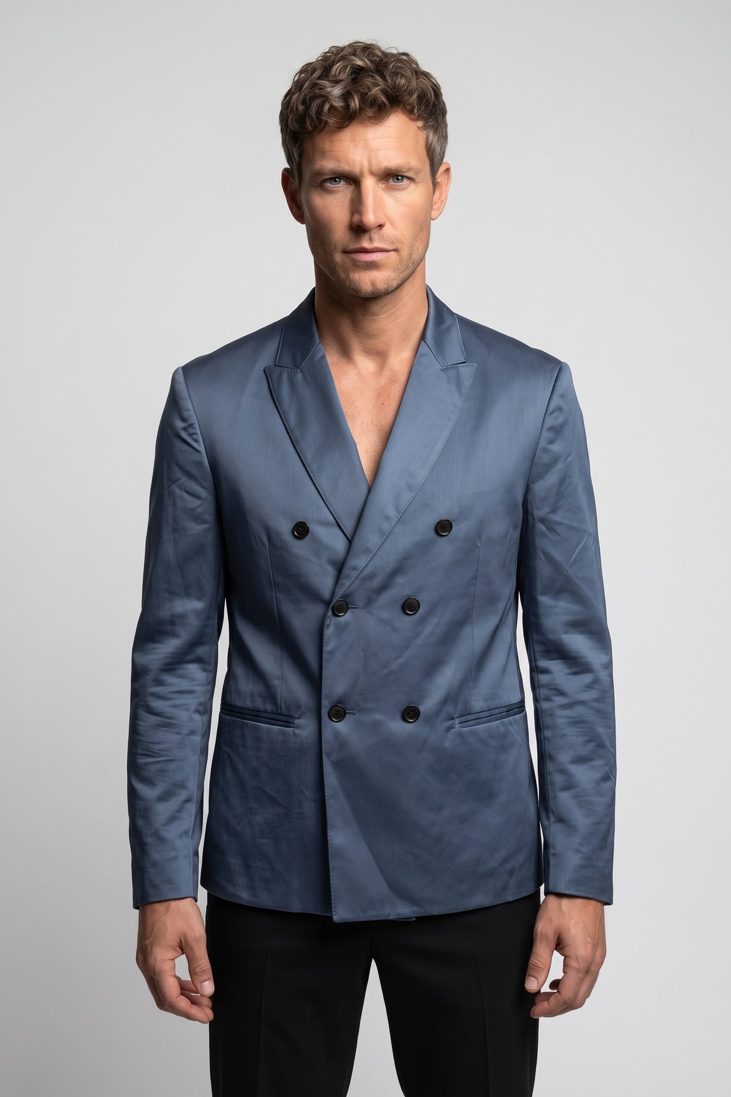 SLIM FIT DB JACKET WITH P STREAM BLUE 1