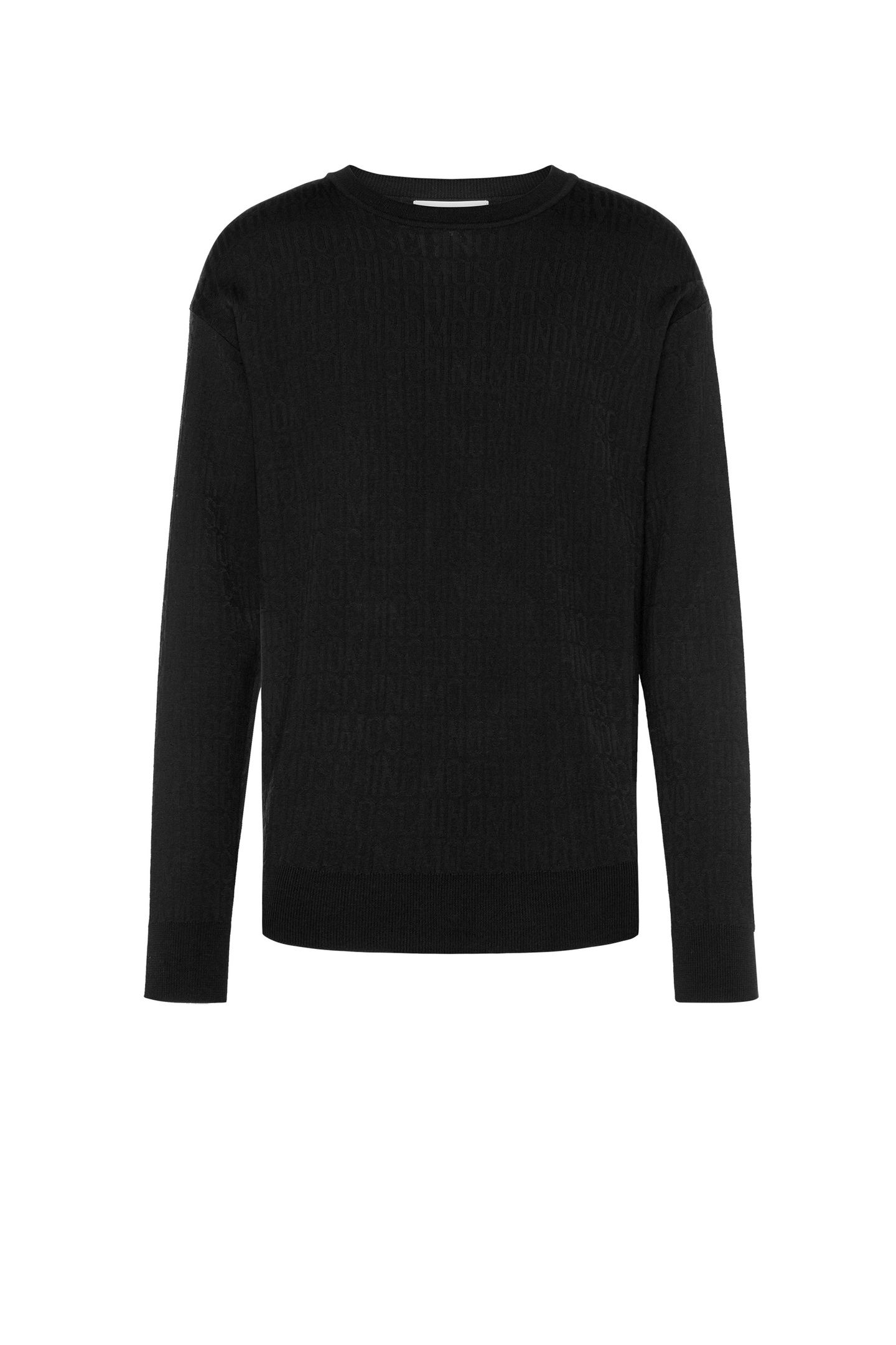 ALLOVER LOGO JACQUARD WOOL PULLOVER BLACK 3